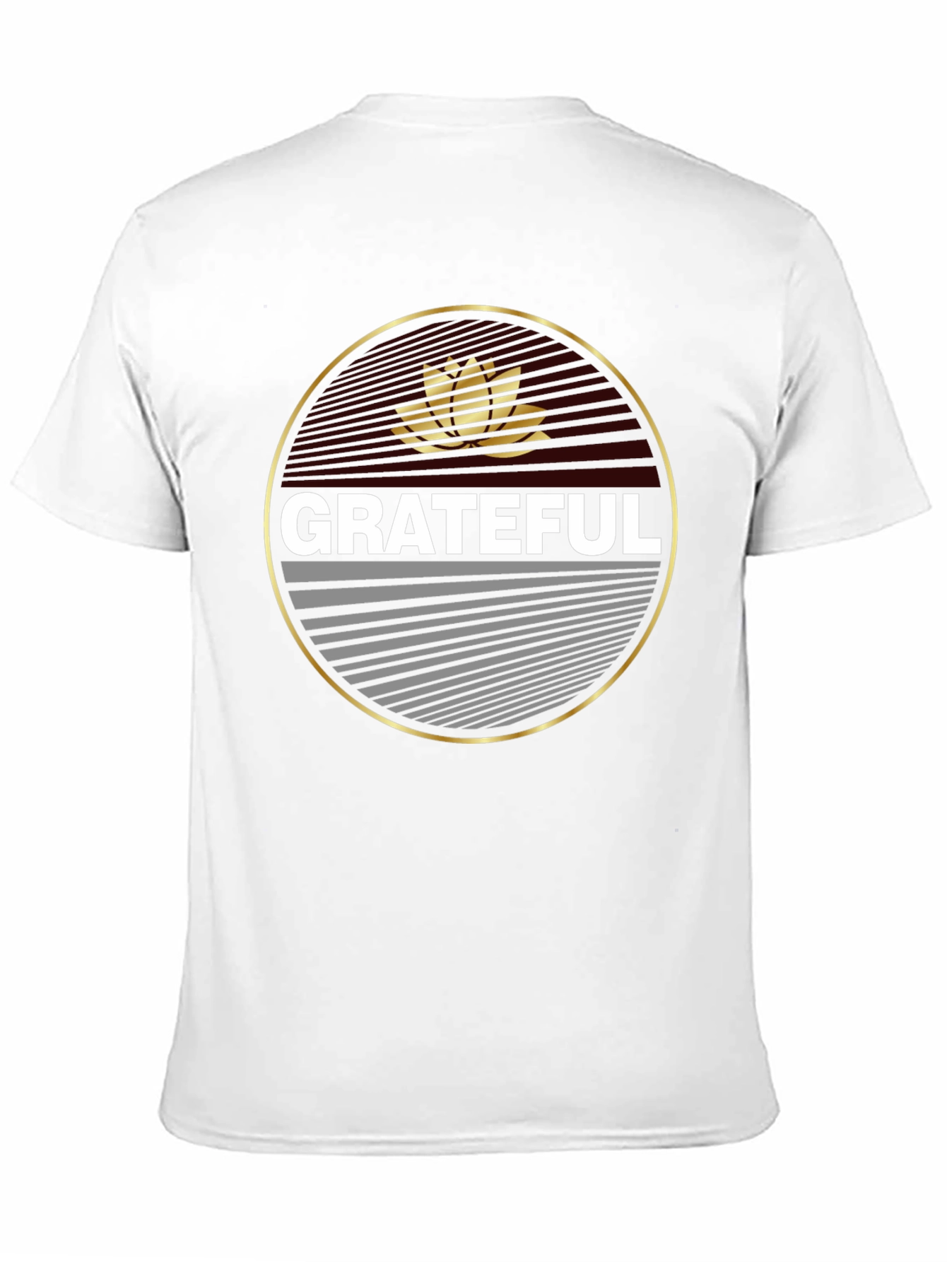 Grateful Lotus Graphic Print Black T-Shirt