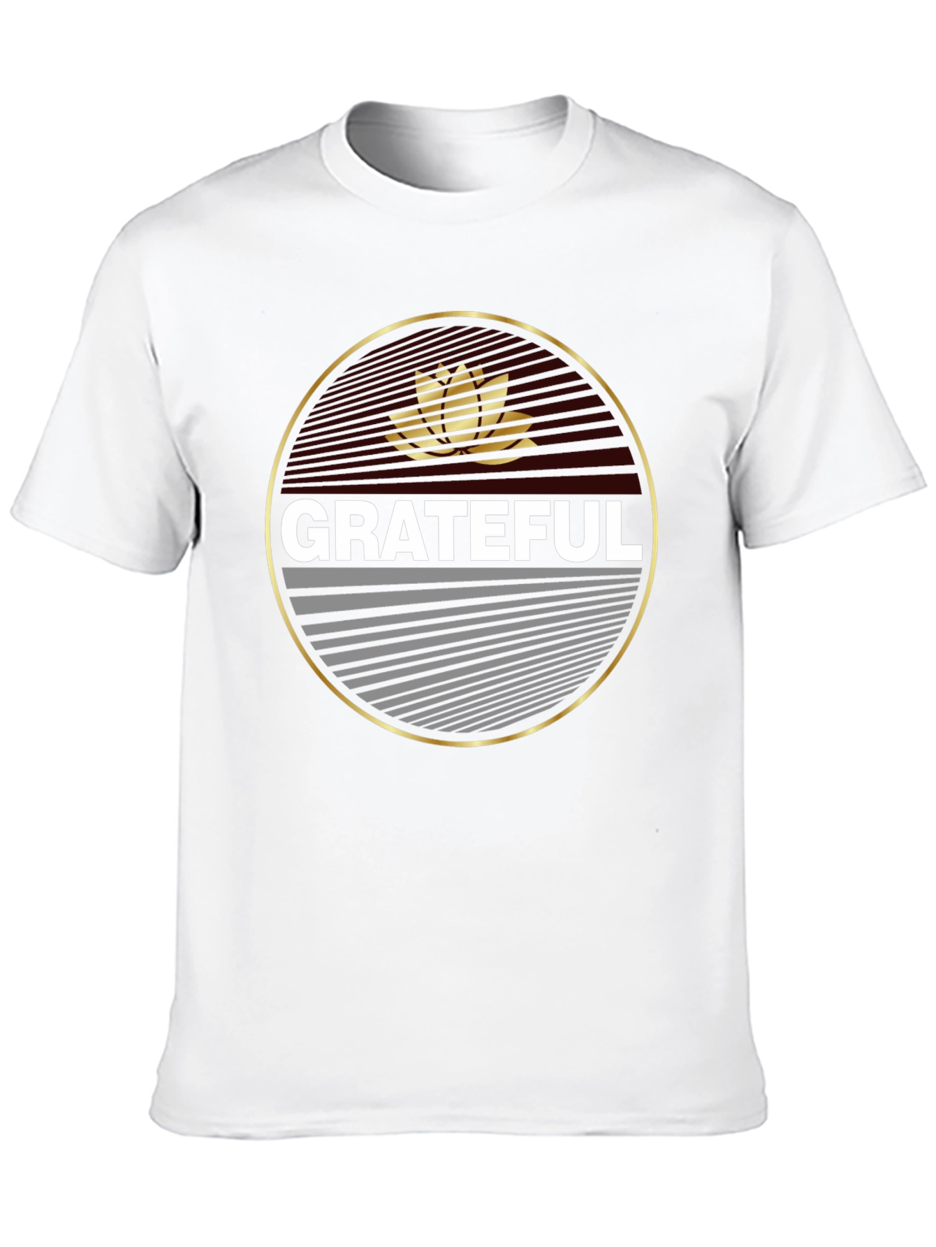 Grateful Lotus Graphic Print Black T-Shirt