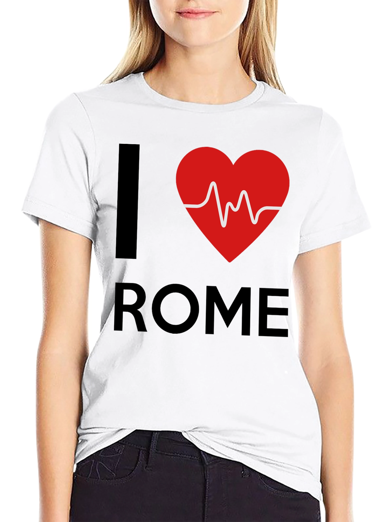 I Heart Rome Graphic Tee - Black