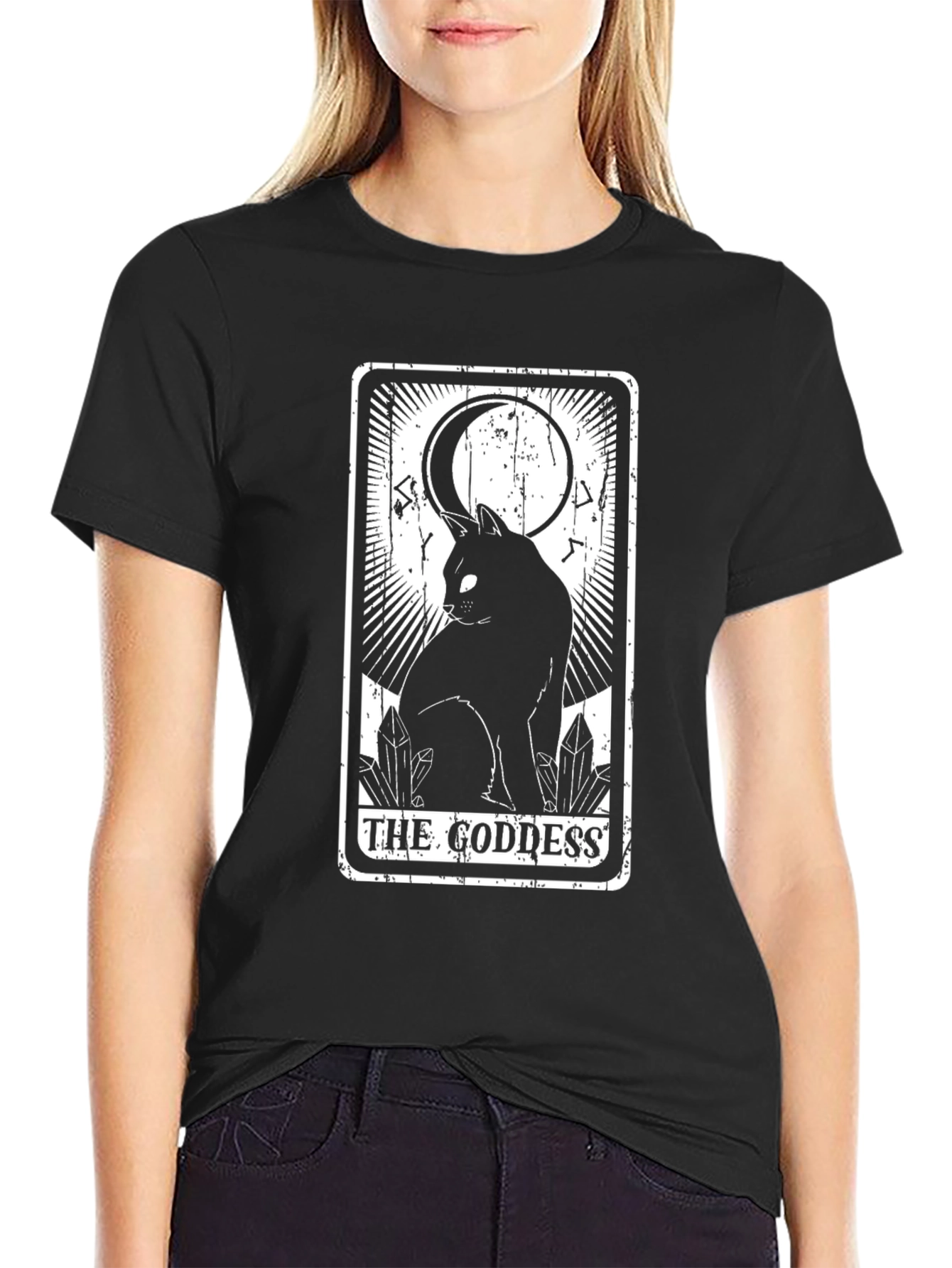 The Goddess Cat Tarot Card T-Shirt