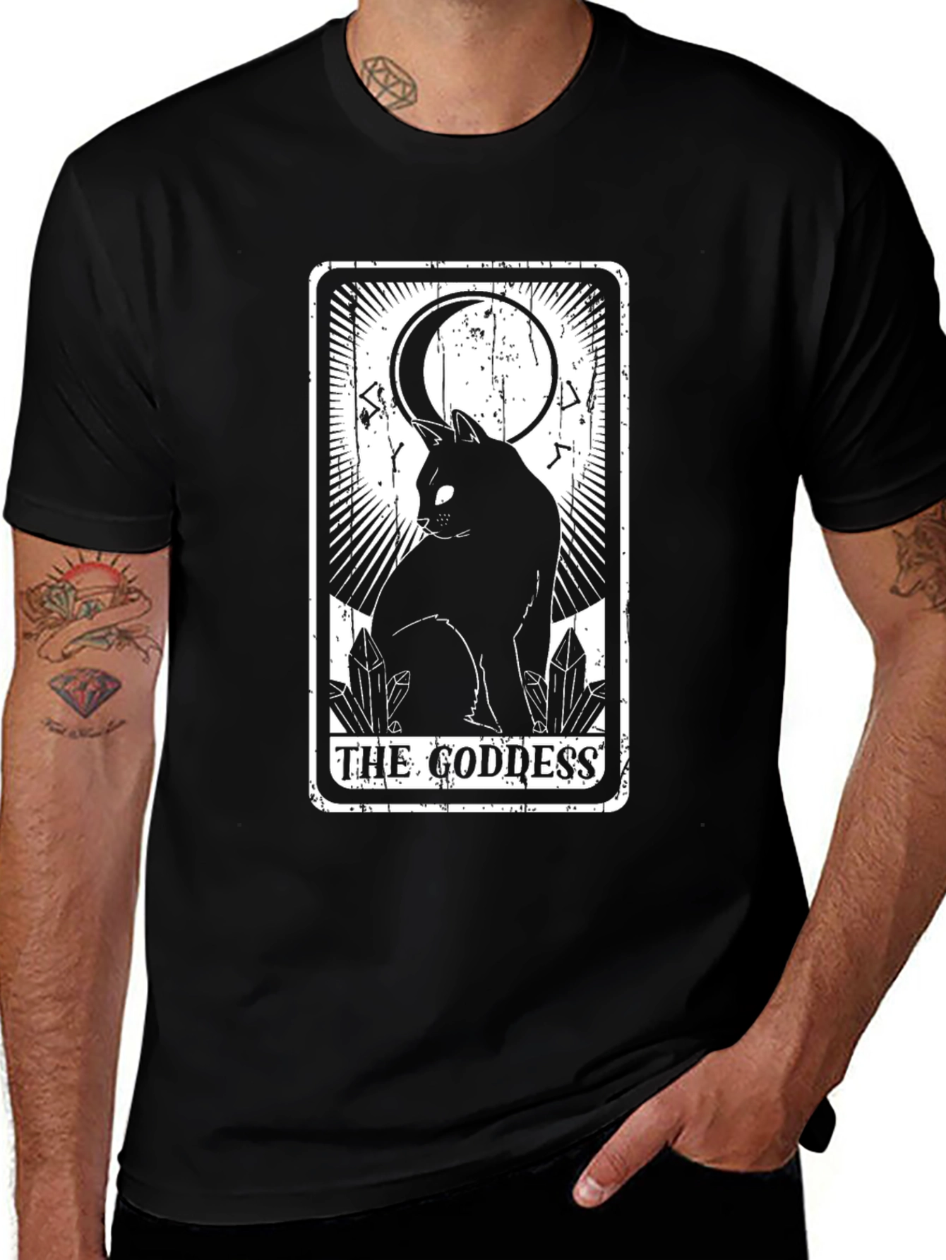 The Goddess Cat Tarot Card T-Shirt
