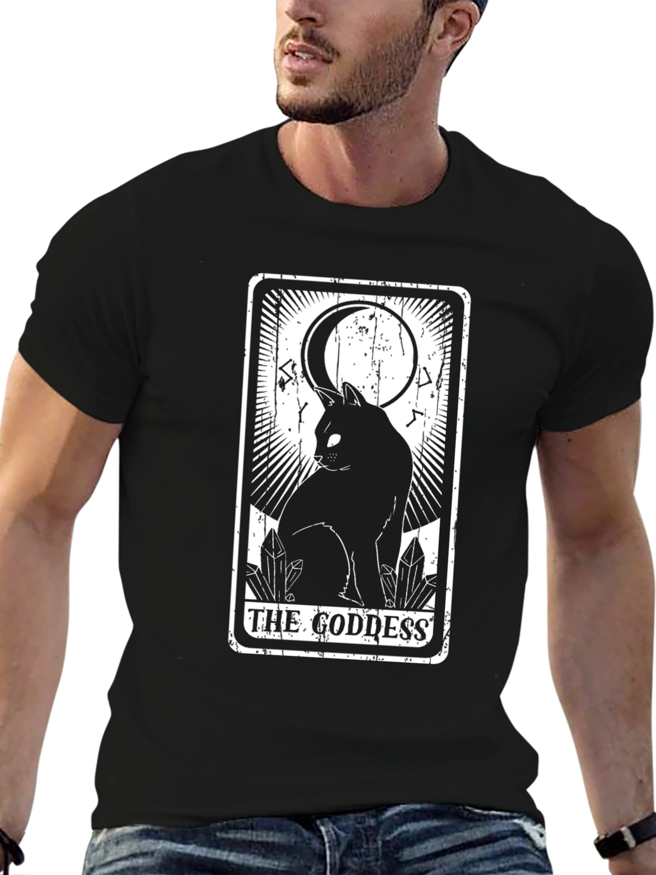 The Goddess Cat Tarot Card T-Shirt