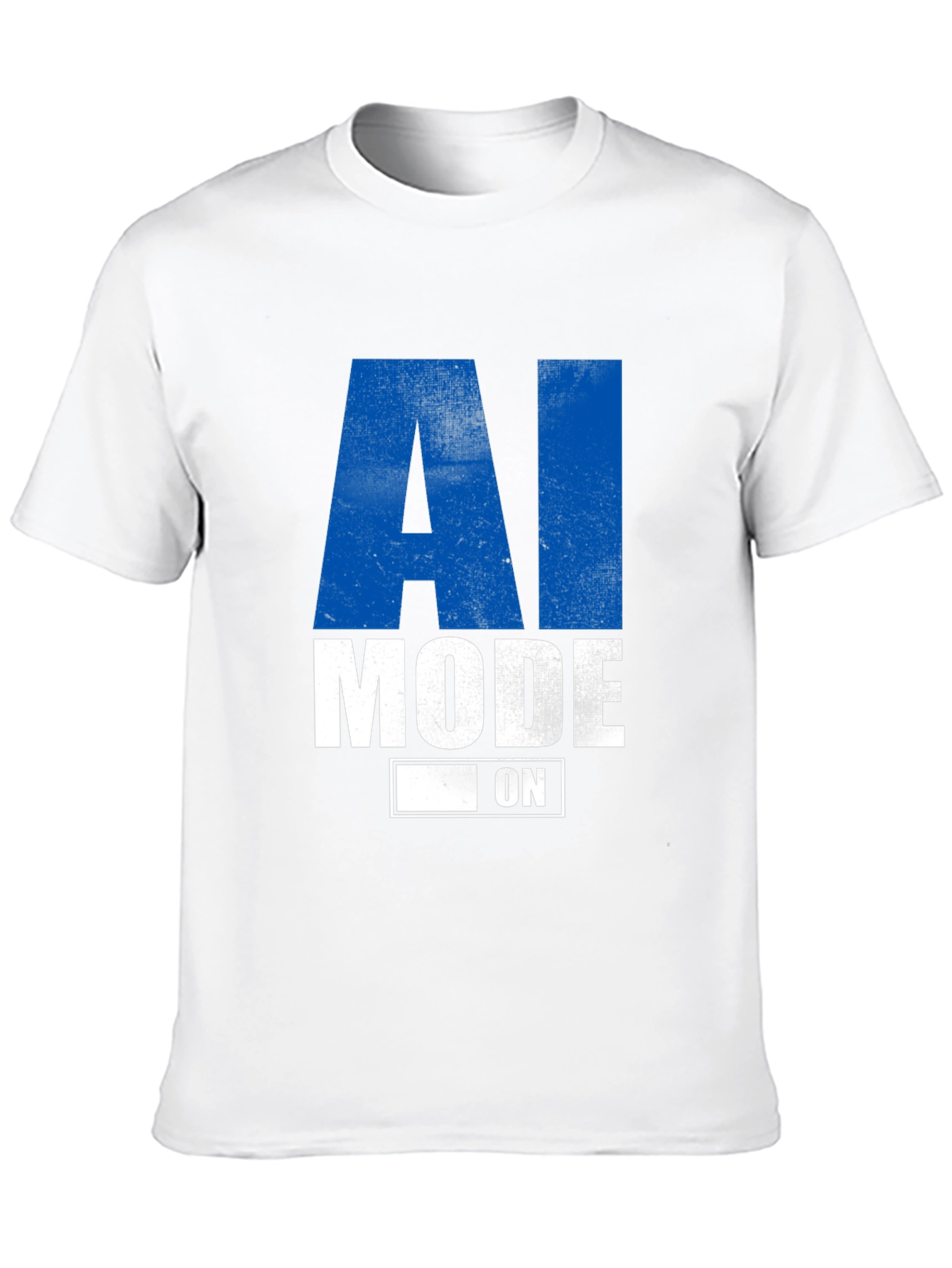 AI Mode On Graphic Tee - Black Casual T-Shirt