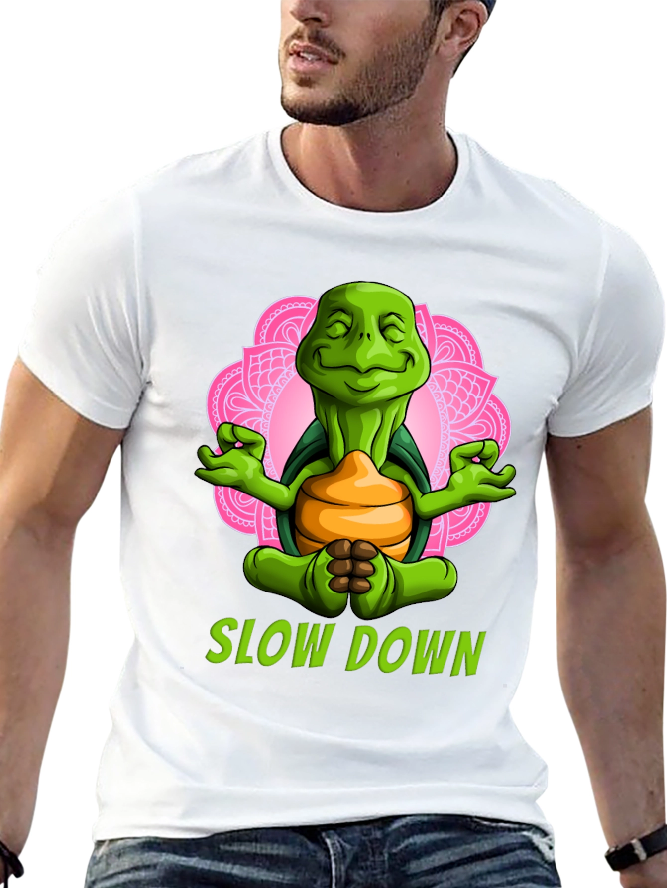 Meditating Turtle T-Shirt - Slow Down