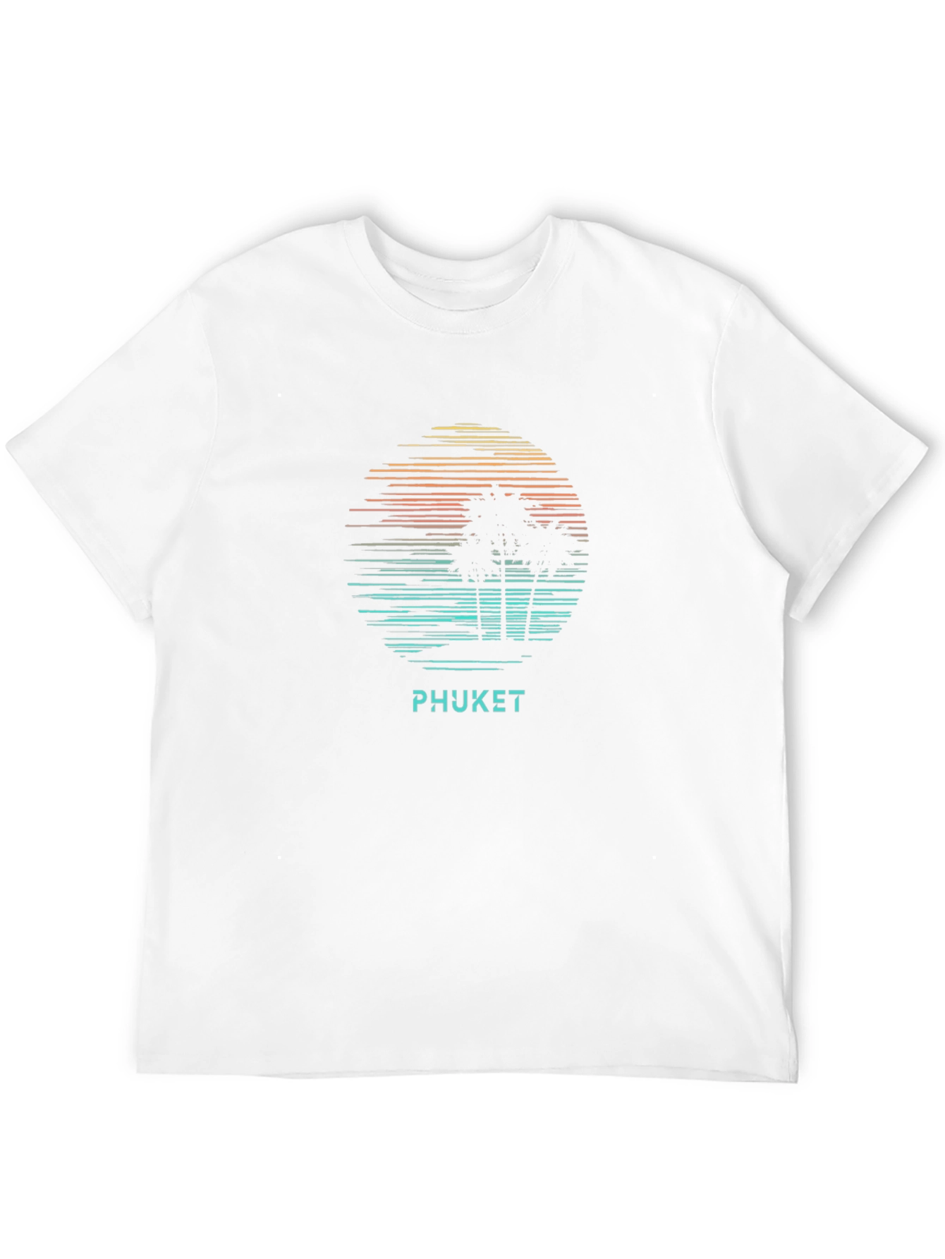 Phuket Graphic T-Shirt - Island Palm Tree Sunset Tee