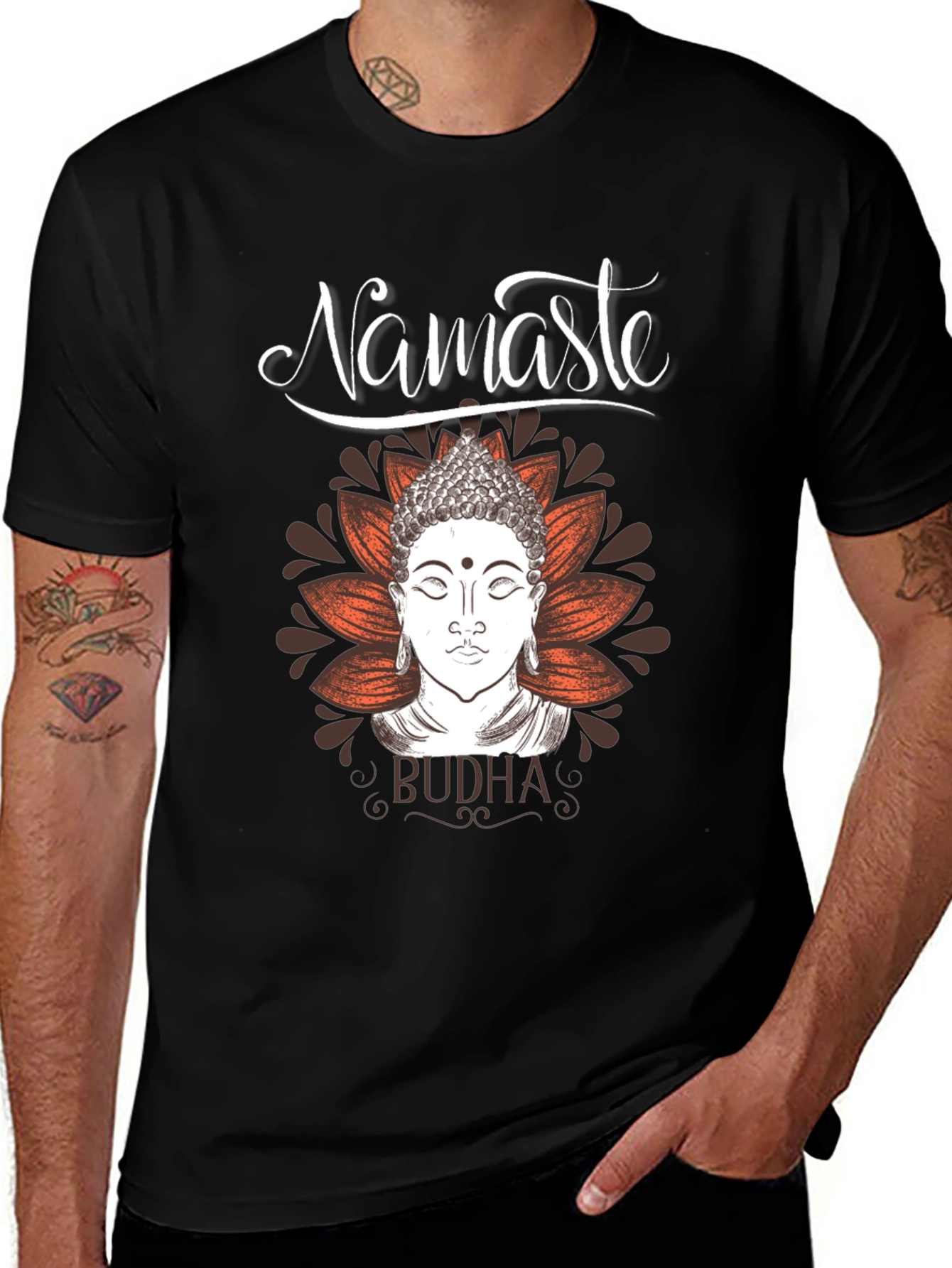 Namaste Buddha Graphic Tee - Meditative Comfort