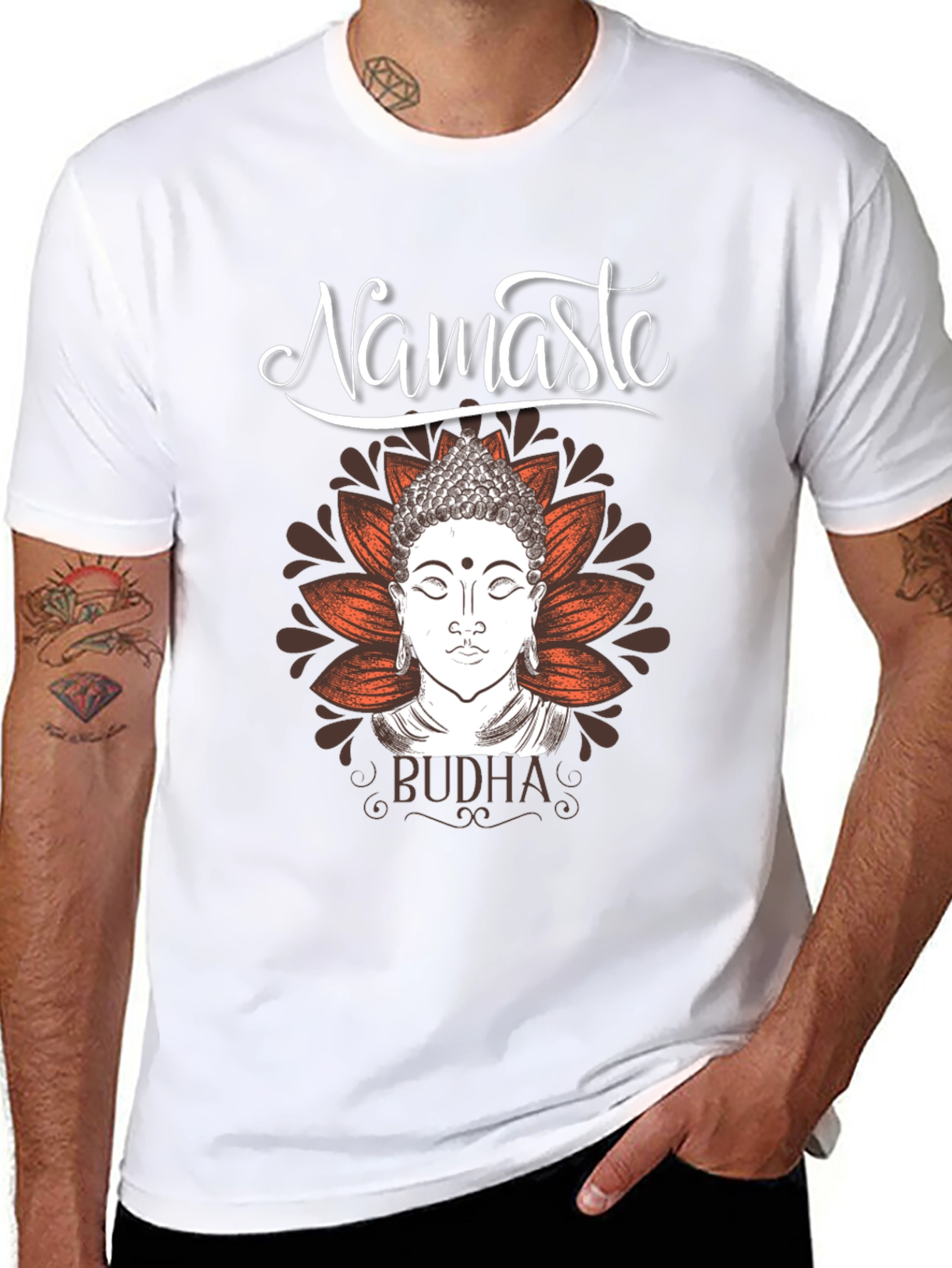 Namaste Buddha Graphic Tee - Meditative Comfort