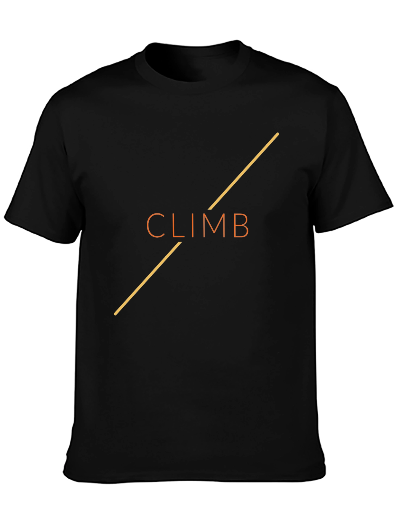 Climb Graphic Tee - Black Cotton T-Shirt