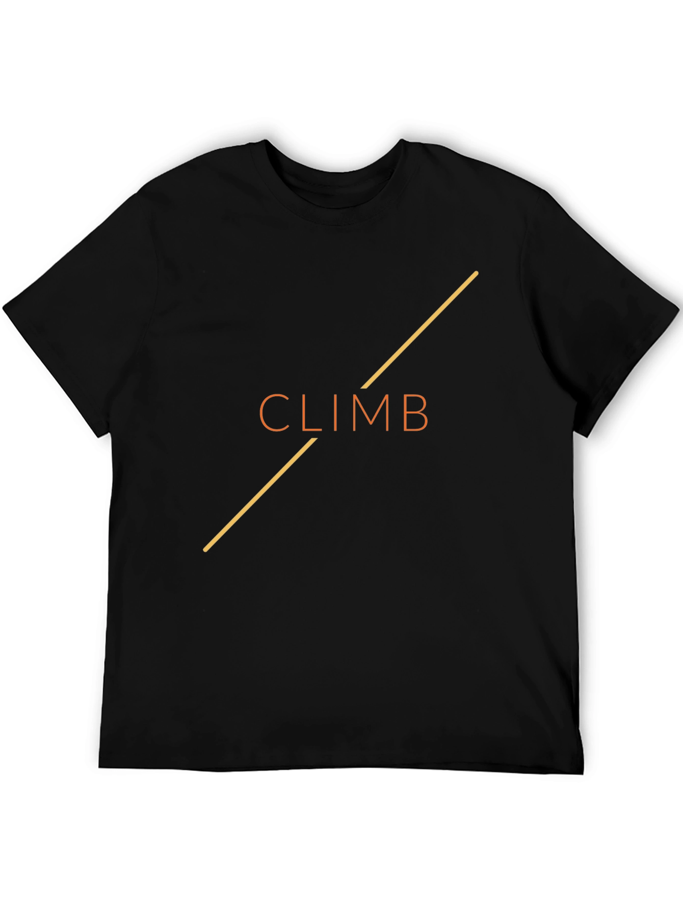 Climb Graphic Tee - Black Cotton T-Shirt