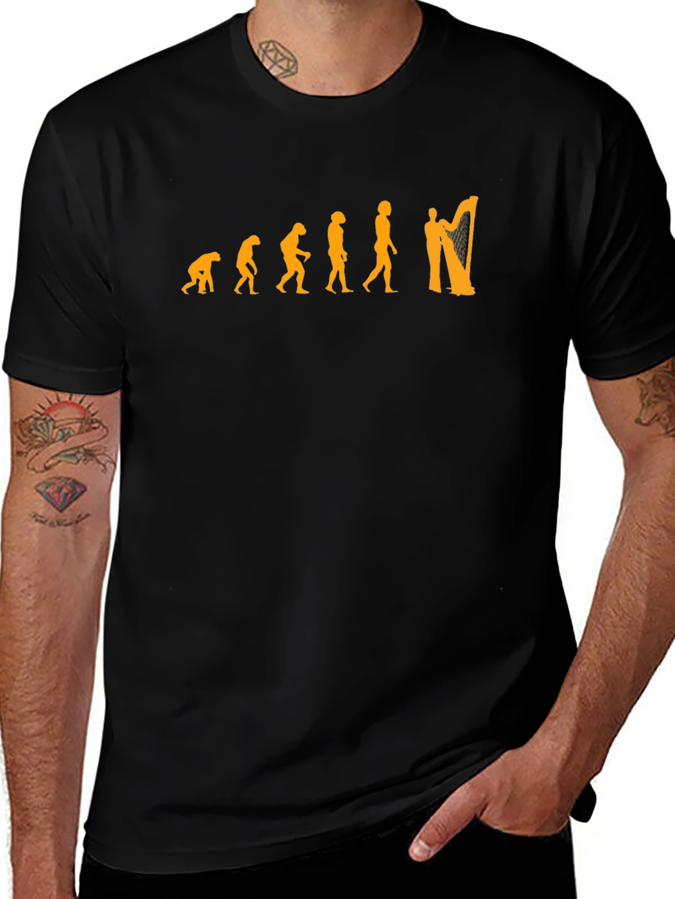 Harp Evolution T-Shirt - Music Lovers Tee