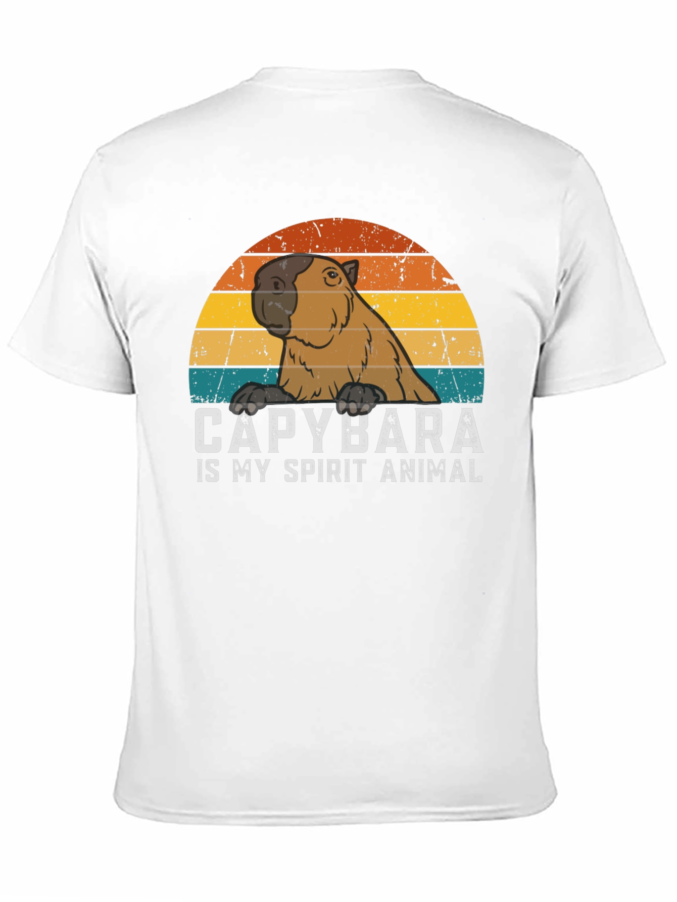 Capybara Spirit Animal Graphic Tee - Cool Retro Design