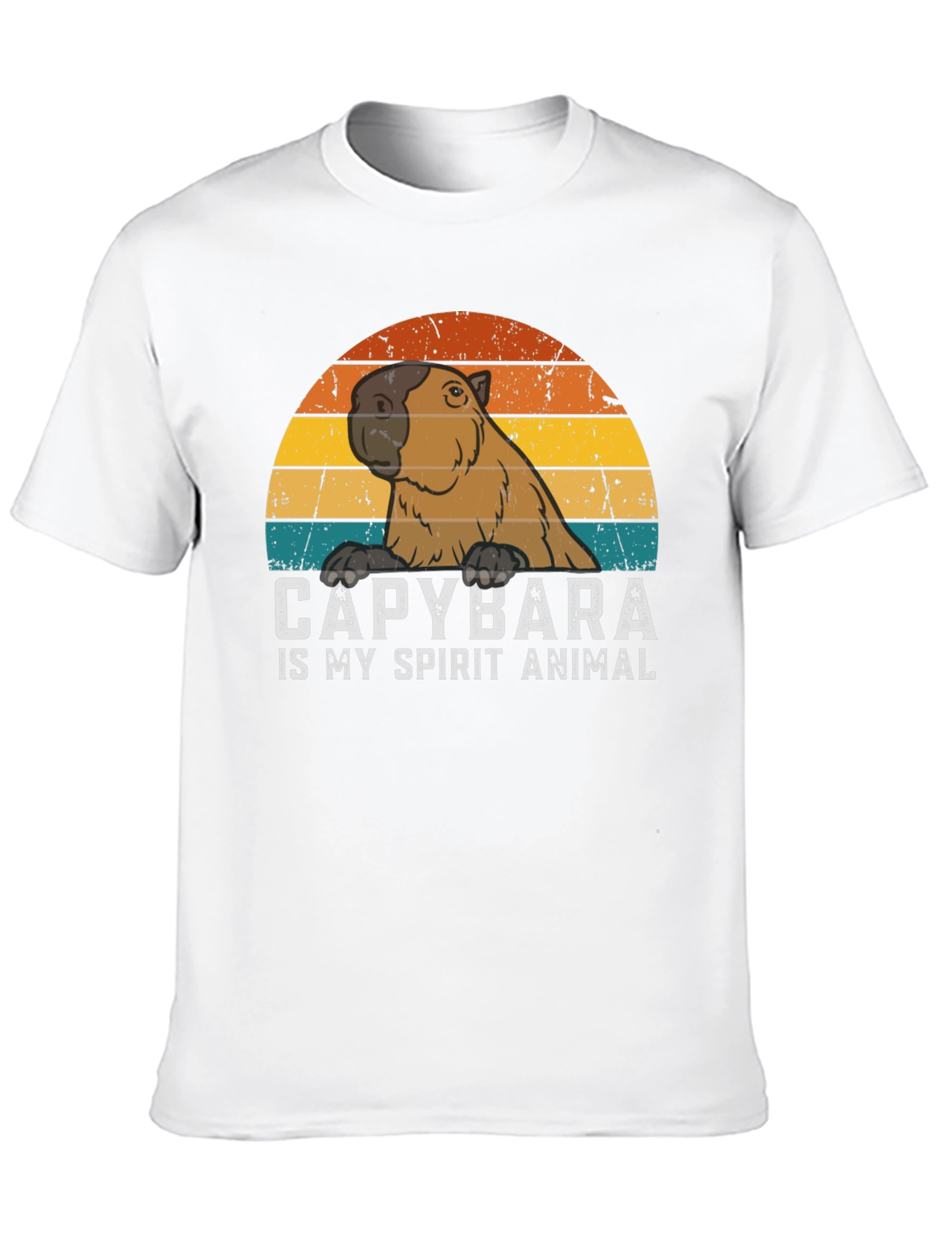 Capybara Spirit Animal Graphic Tee - Cool Retro Design