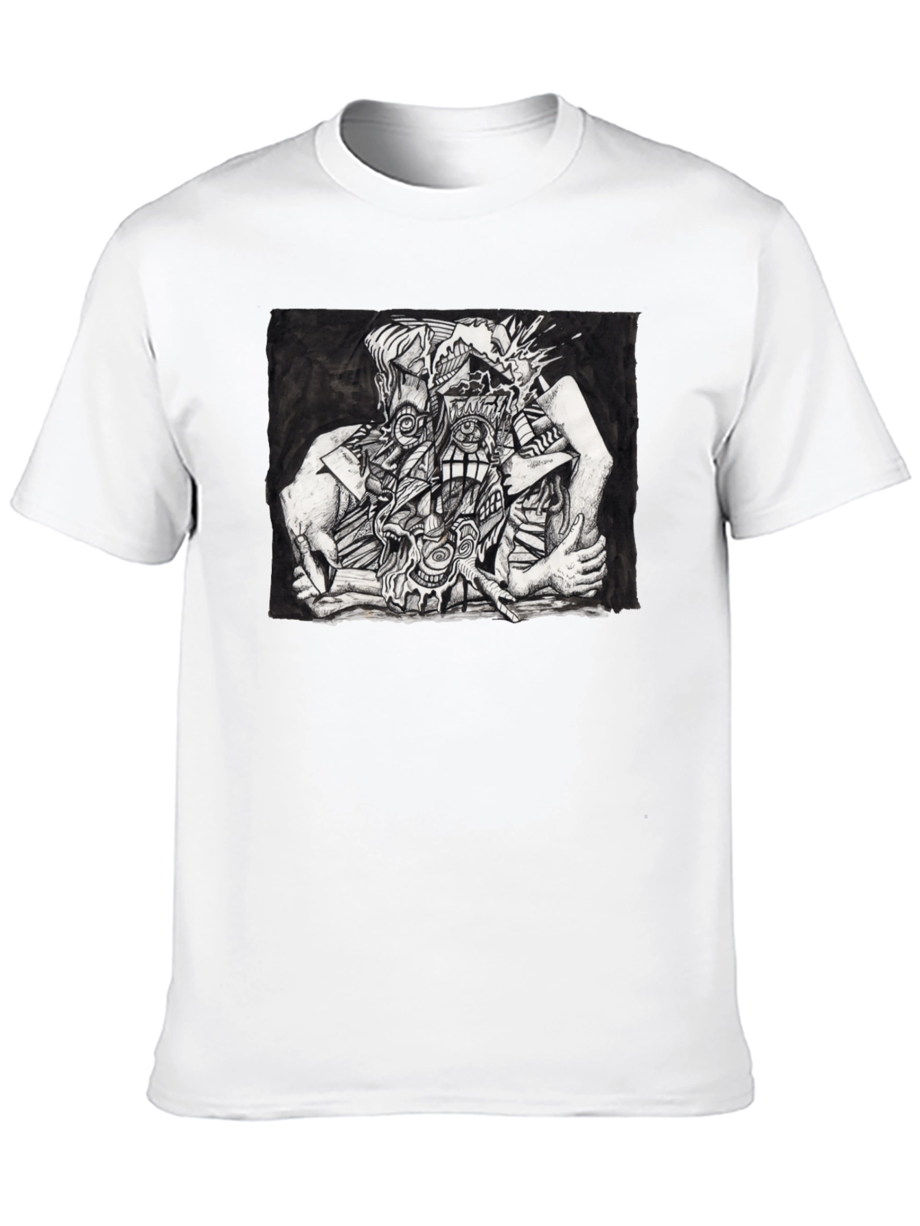 Abstract Art Graphic Tee - Unisex Black T-Shirt