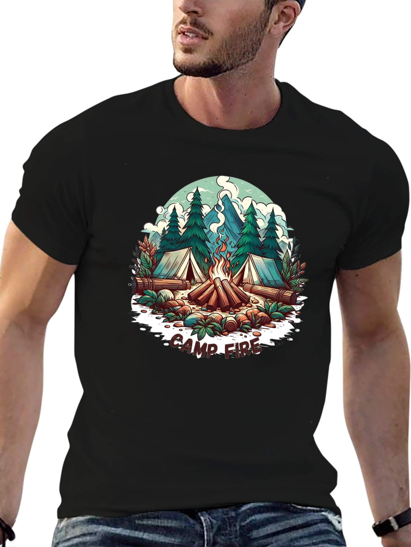 Camp Fire Graphic Tee