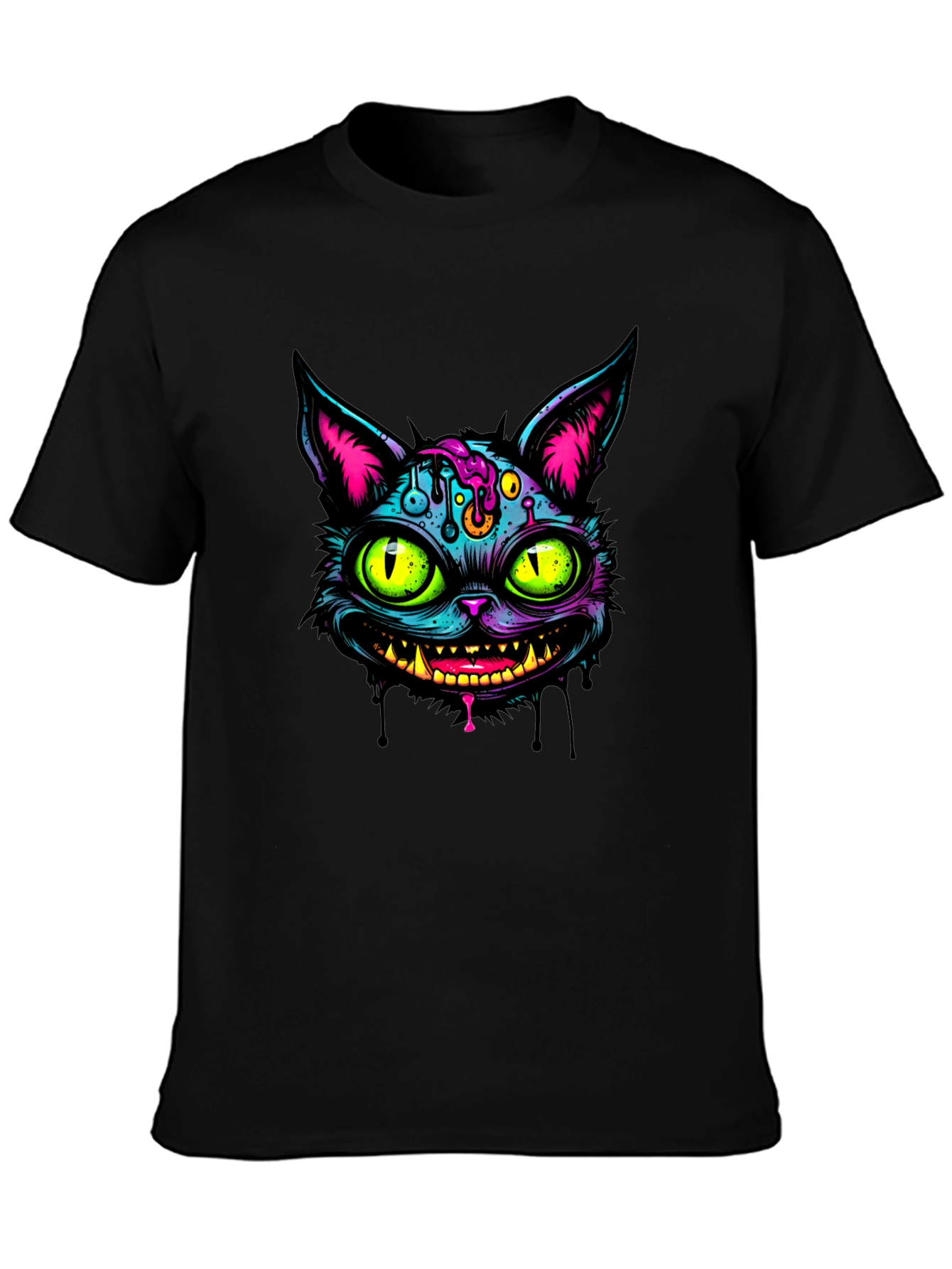Psychedelic Cat Graphic T-Shirt