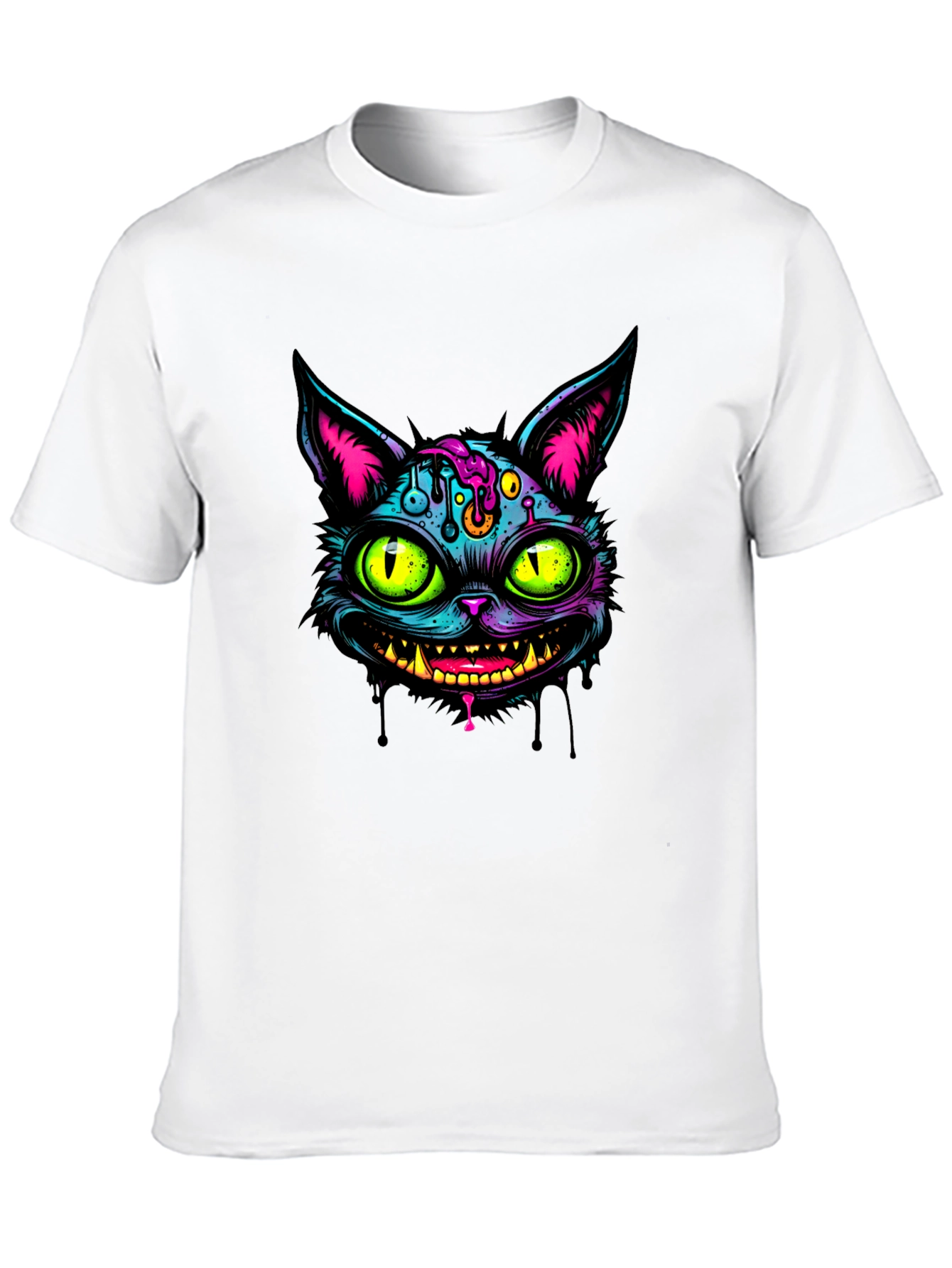 Psychedelic Cat Graphic T-Shirt