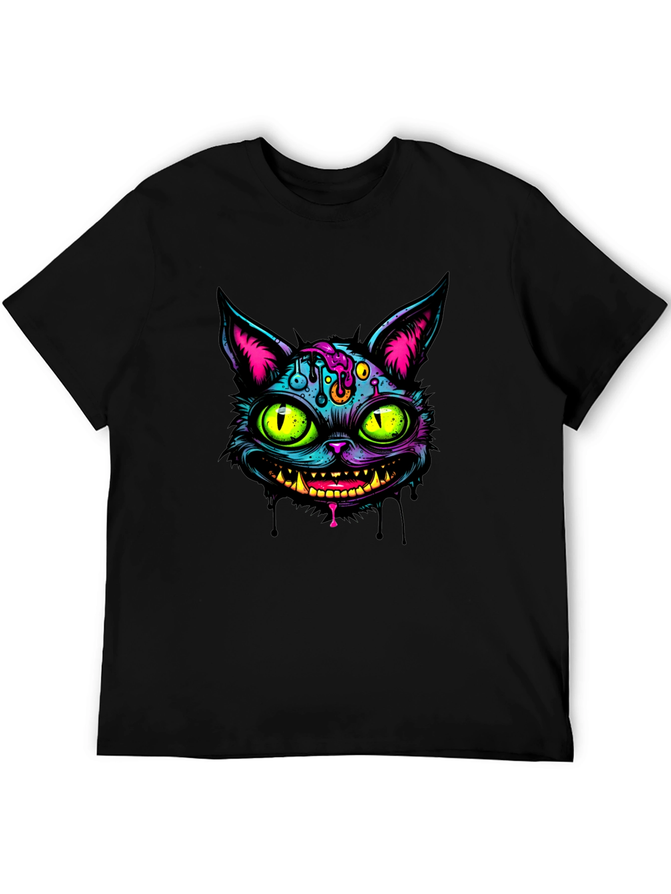 Psychedelic Cat Graphic T-Shirt