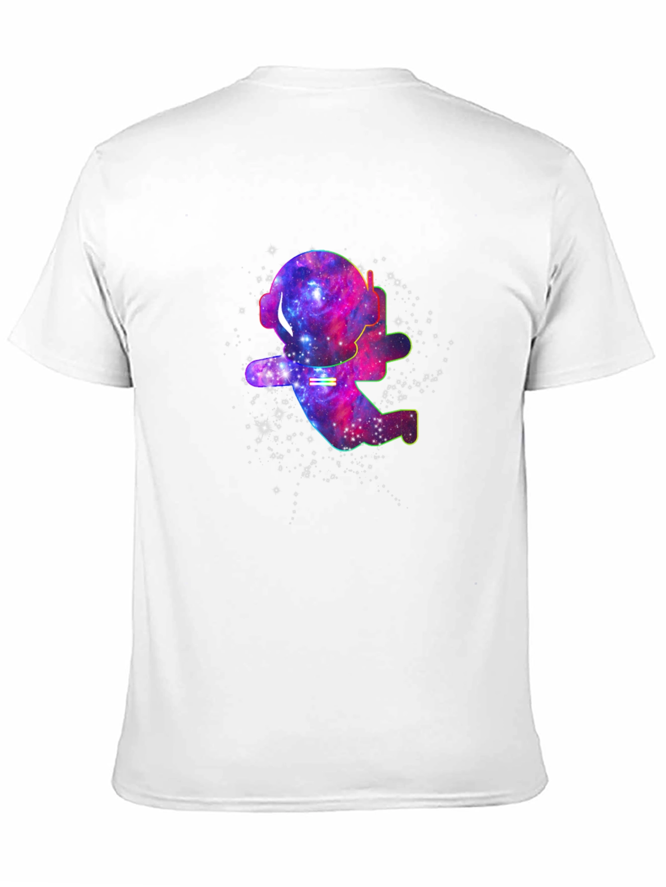Galaxy Astronaut T-Shirt - Black Cotton Space Tee