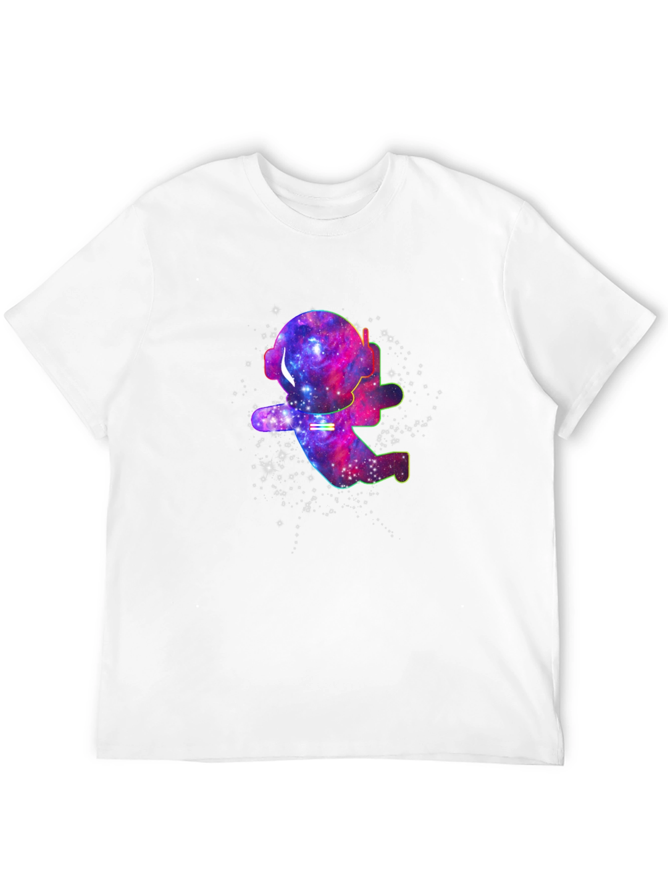 Galaxy Astronaut T-Shirt - Black Cotton Space Tee