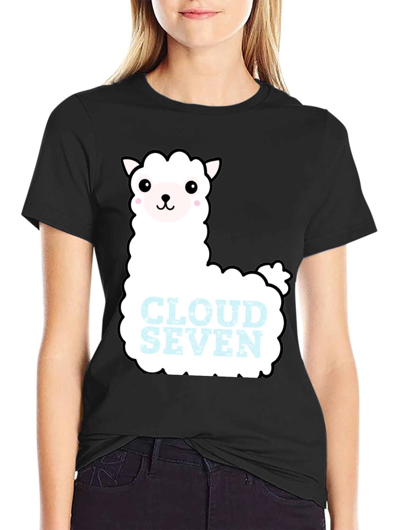 Cloud Seven Llama T-Shirt - Black