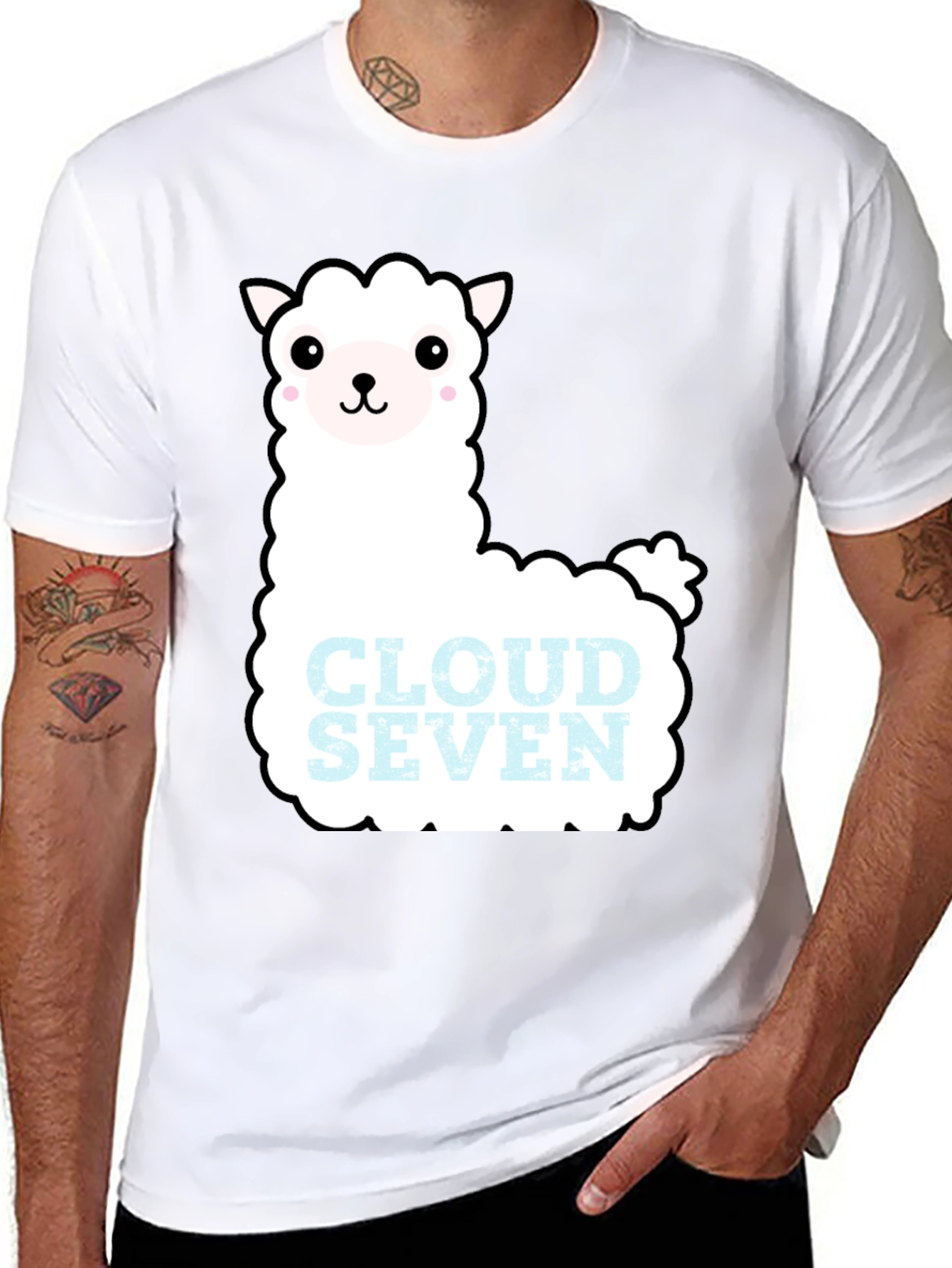 Cloud Seven Llama T-Shirt - Black