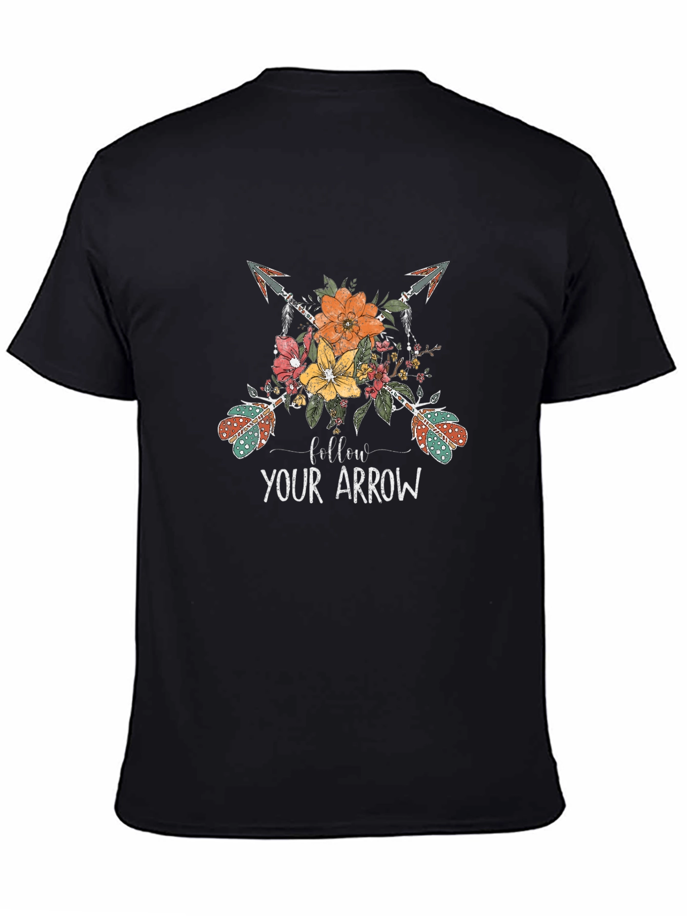 Floral Arrow Graphic T-Shirt - Follow Your Arrow