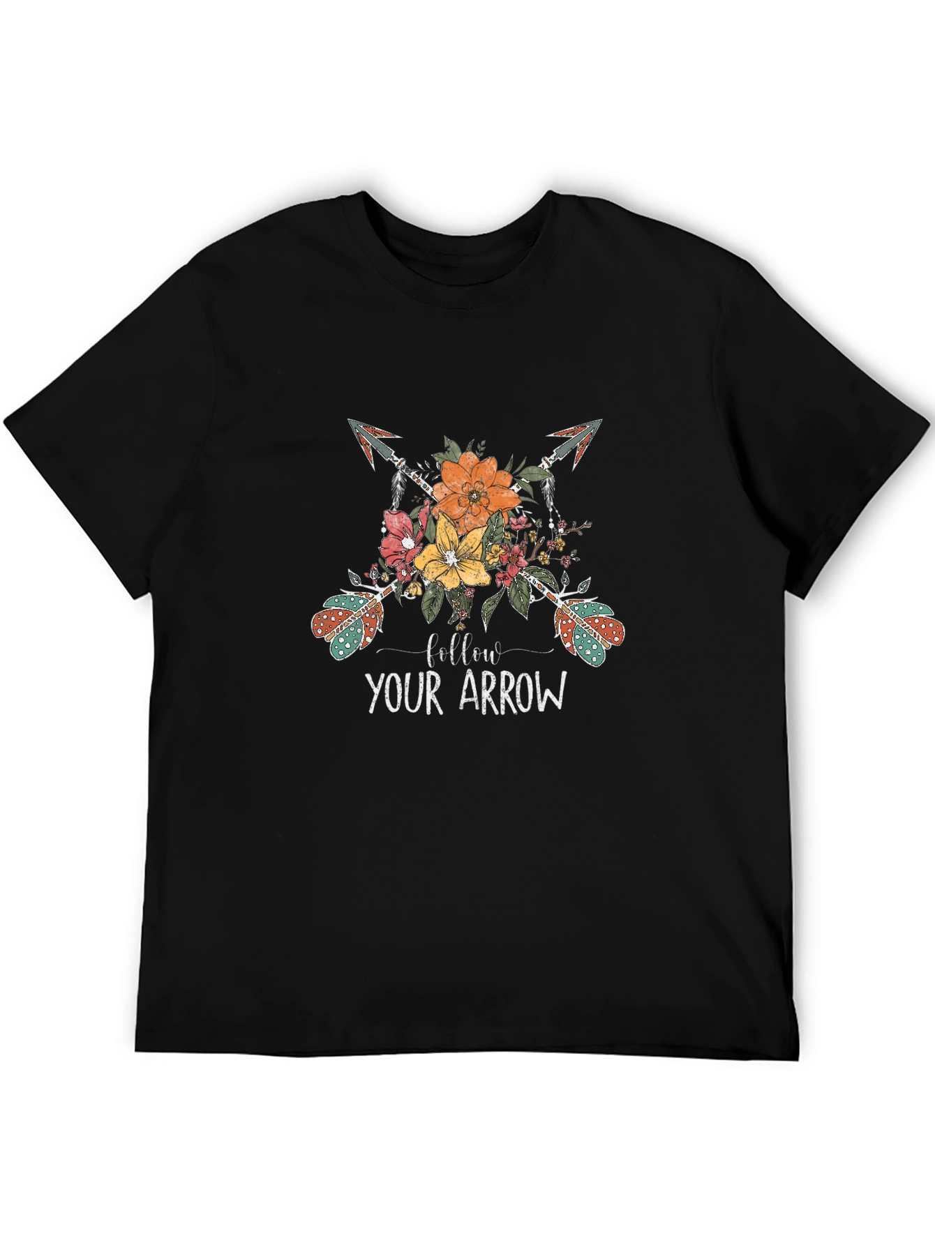 Floral Arrow Graphic T-Shirt - Follow Your Arrow
