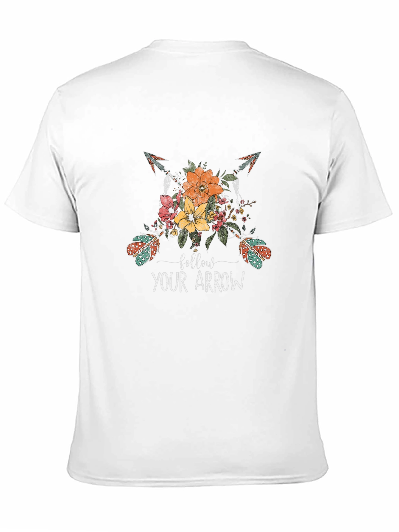 Floral Arrow Graphic T-Shirt - Follow Your Arrow