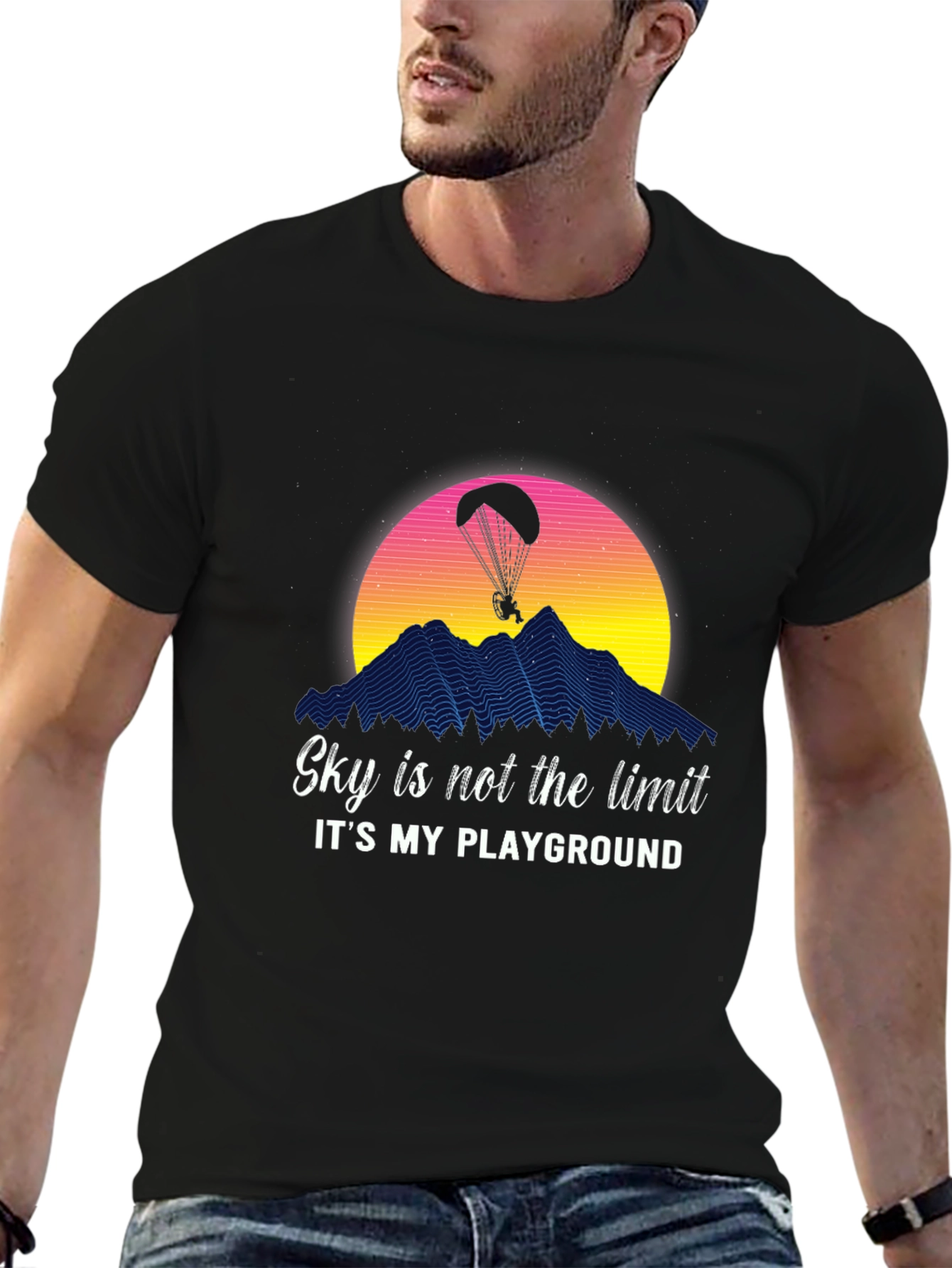 Skys the Limit Paragliding Graphic Tee - Adventure Ready!
