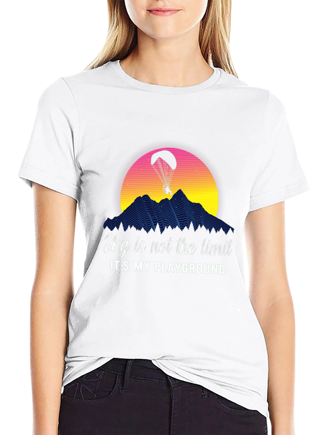 Skys the Limit Paragliding Graphic Tee - Adventure Ready!
