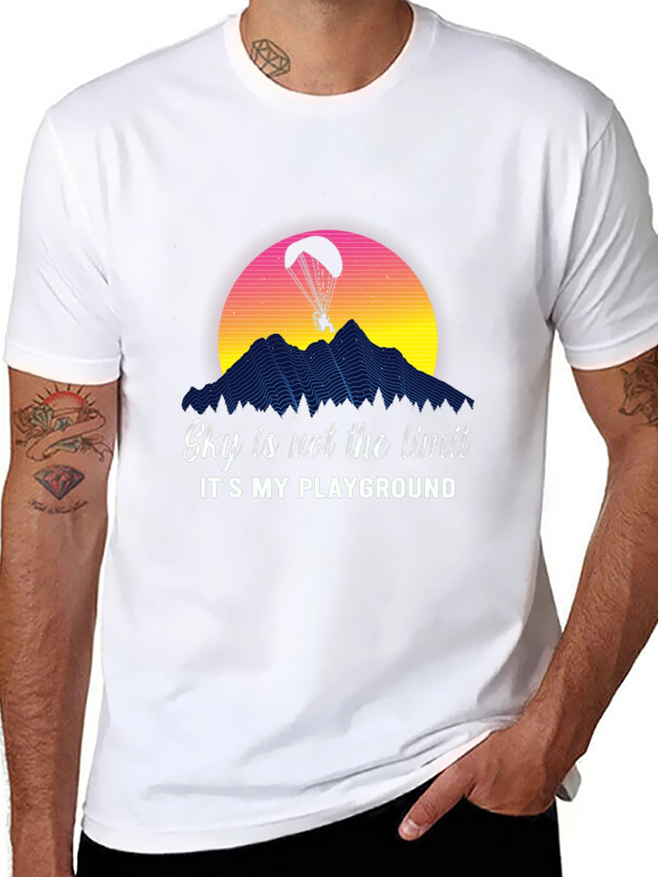 Skys the Limit Paragliding Graphic Tee - Adventure Ready!