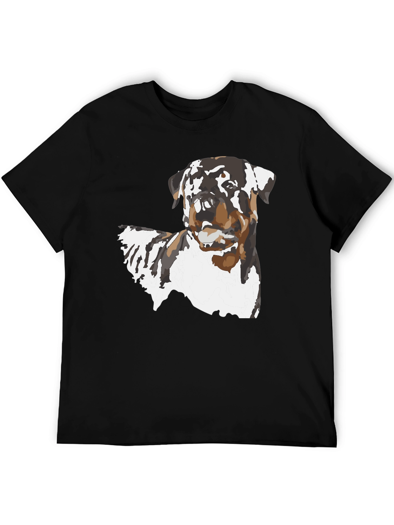 Rottweiler Dog Graphic Black T-Shirt