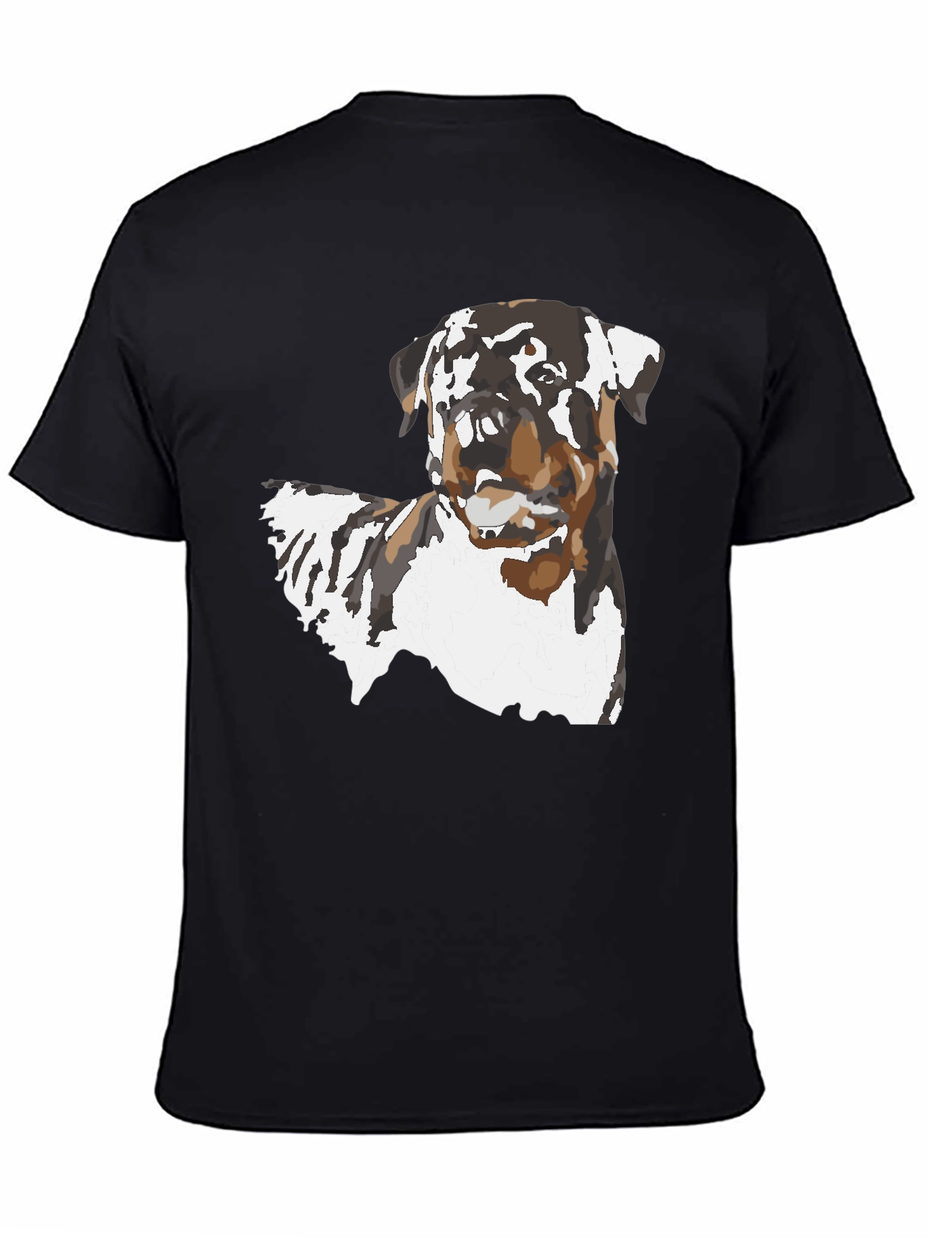 Rottweiler Dog Graphic Black T-Shirt