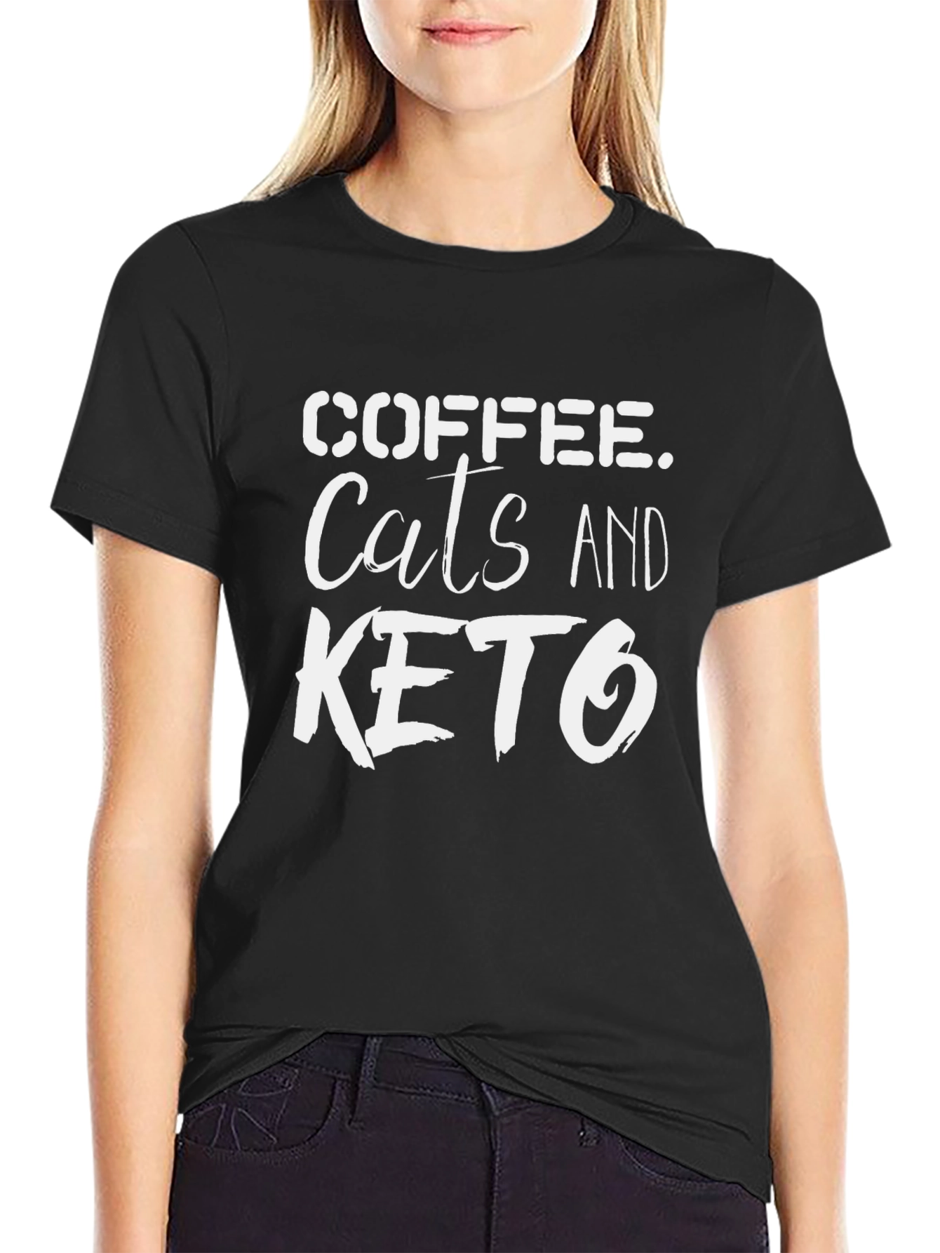 Coffee Cats Keto T-Shirt - Unisex Black Tee