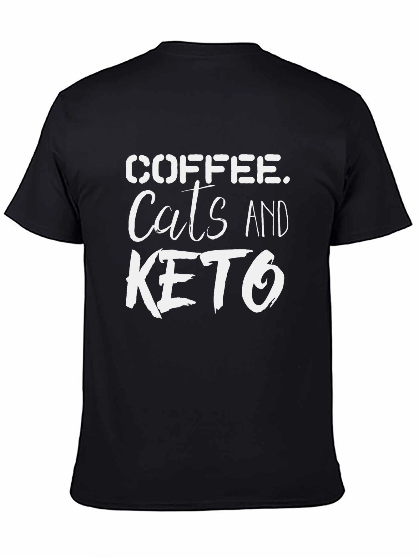 Coffee Cats Keto T-Shirt - Unisex Black Tee