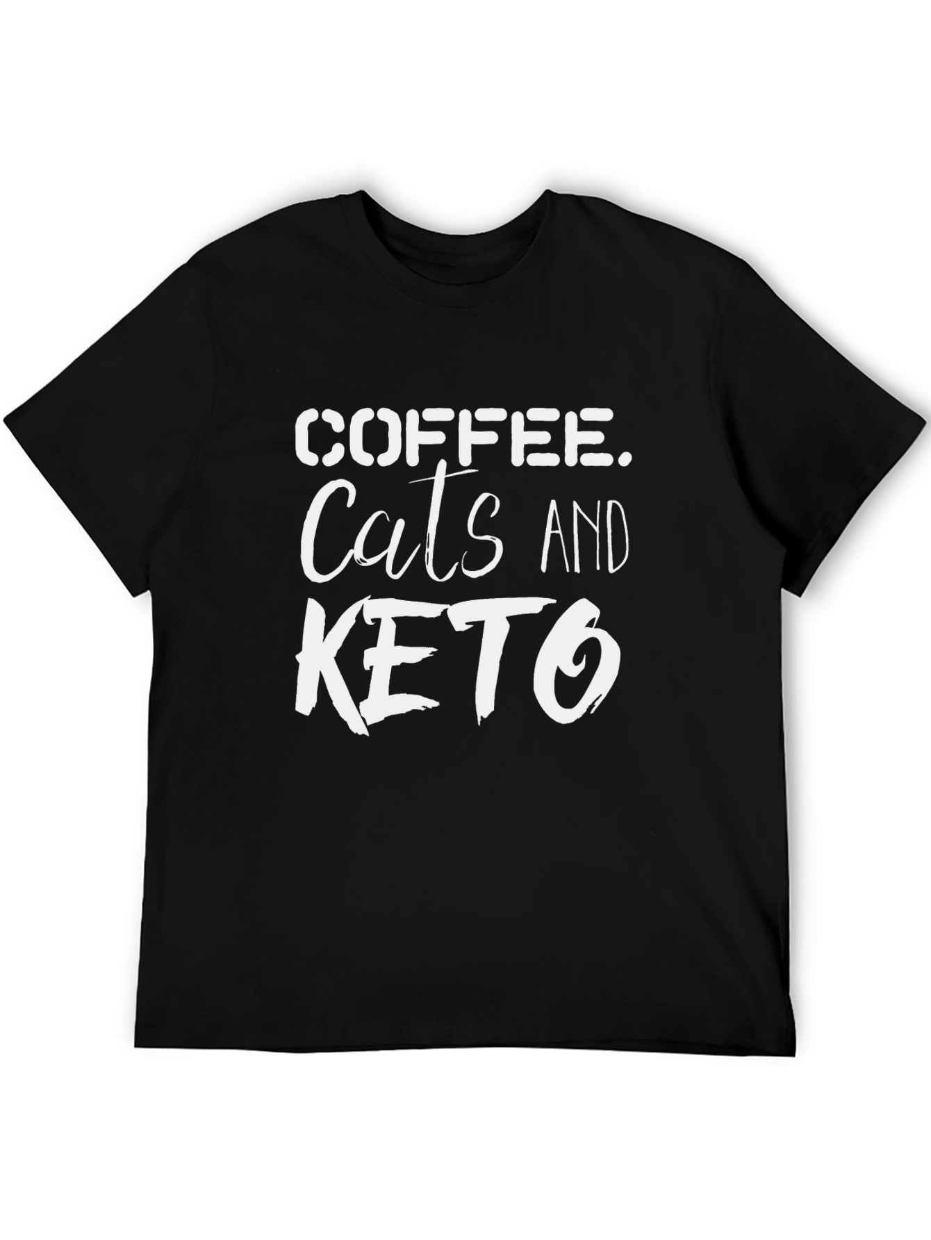 Coffee Cats Keto T-Shirt - Unisex Black Tee