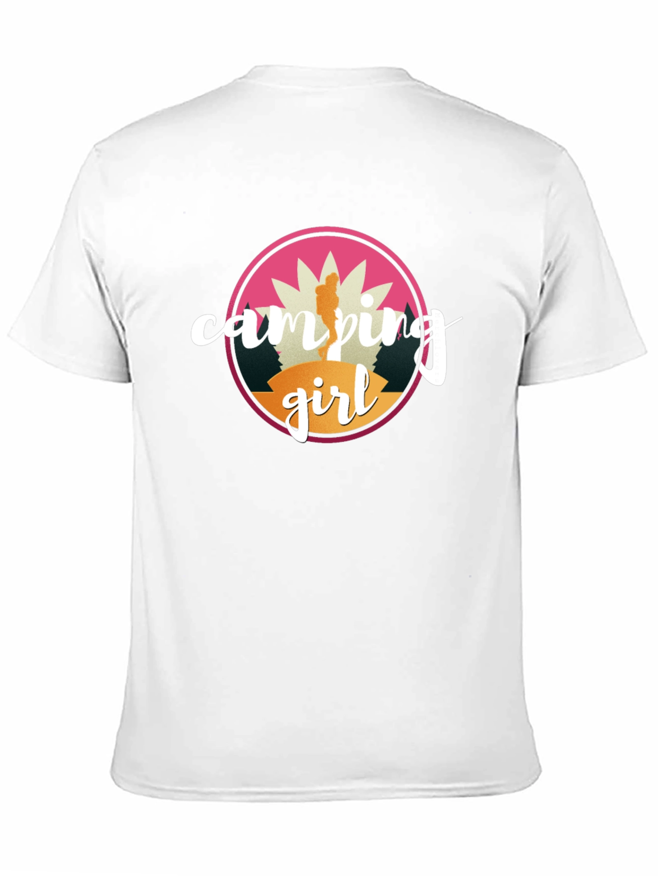 Camping Girl Graphic Tee - Black