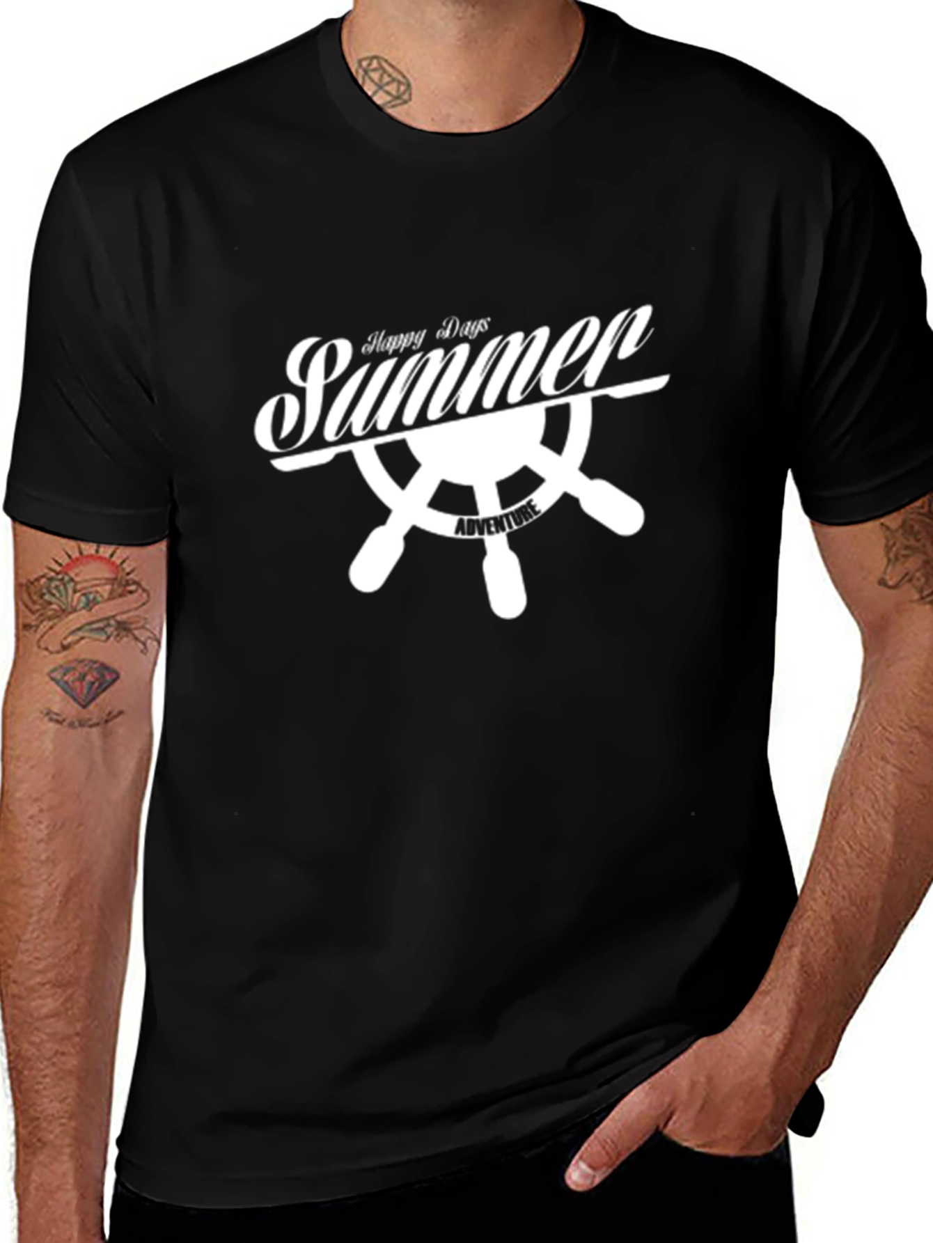 Summer Adventure Black T-Shirt