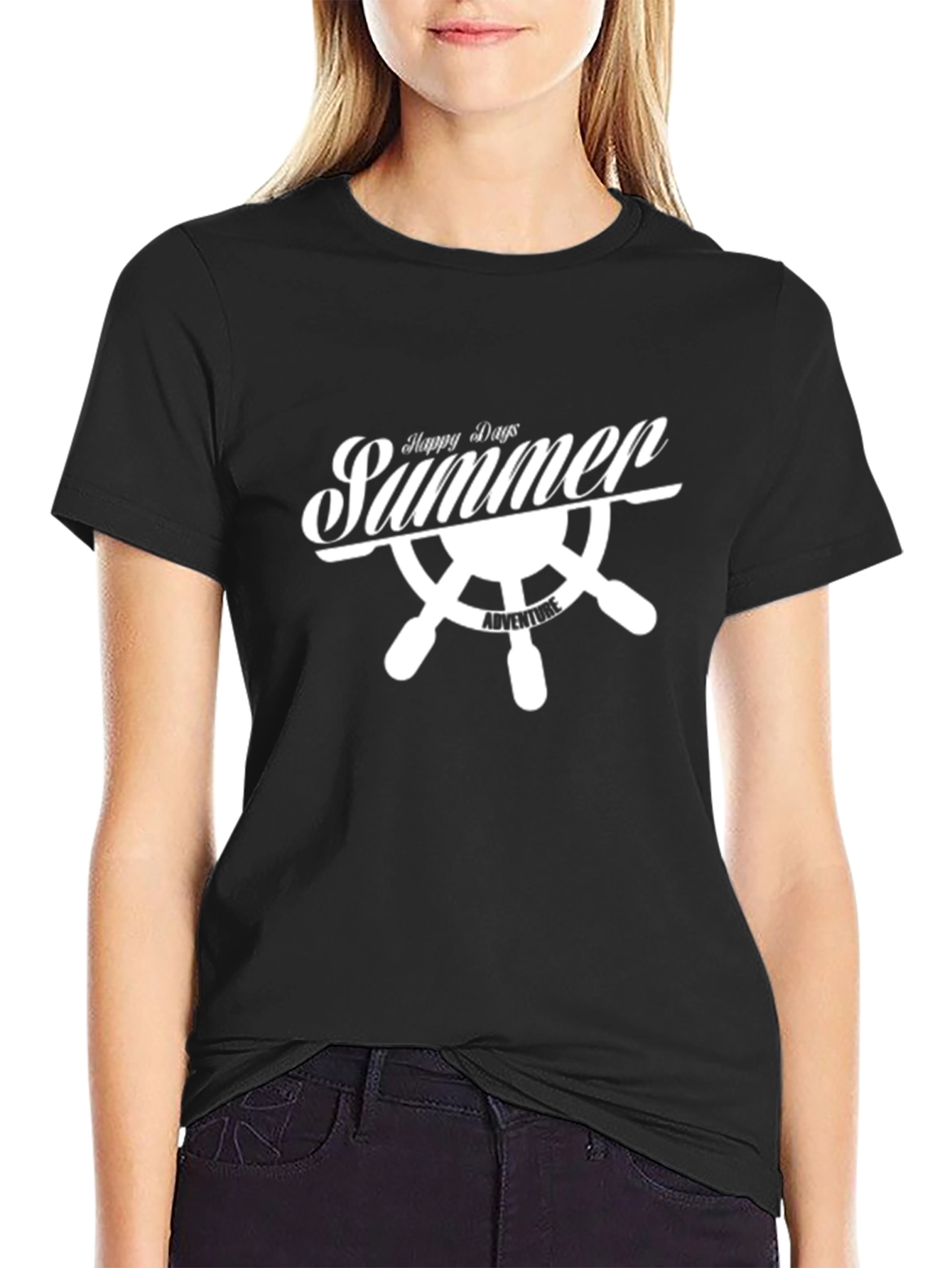 Summer Adventure Black T-Shirt