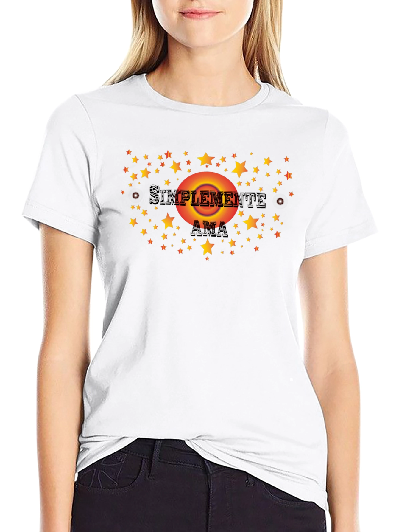 Simplemente Ama Graphic Tee - Love & Stars