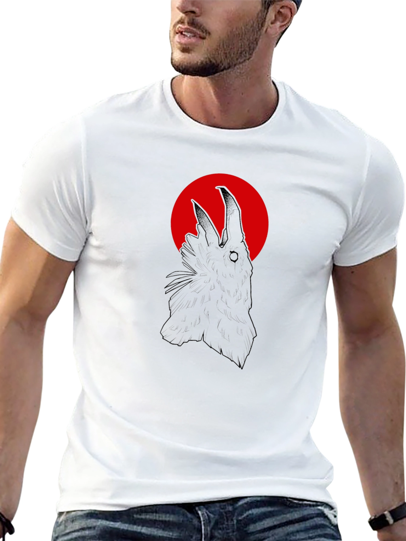 Raven Silhouette Graphic Tee - Mens Black T-Shirt