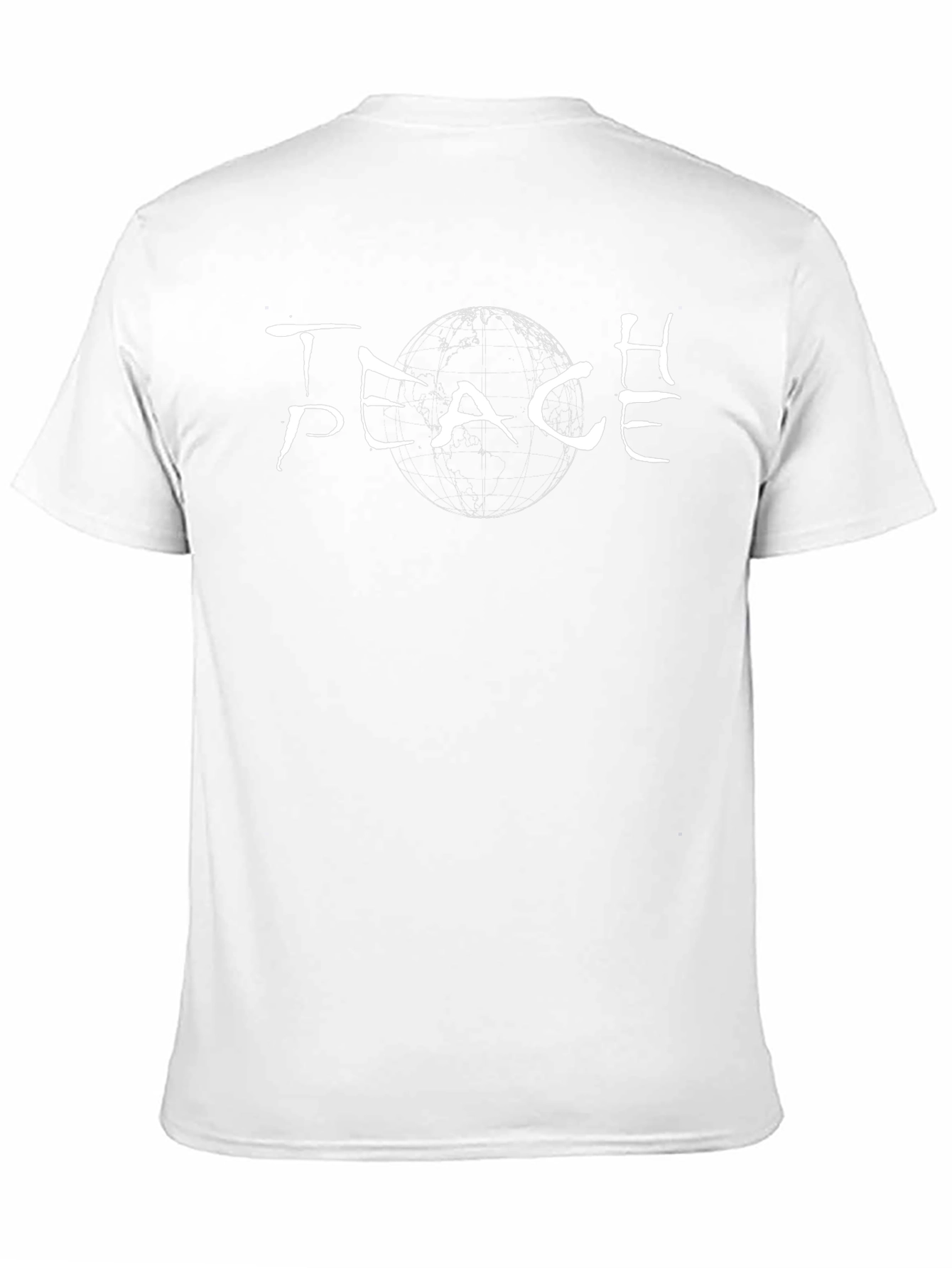 Peace Sign Graphic Tee - Black Crew Neck