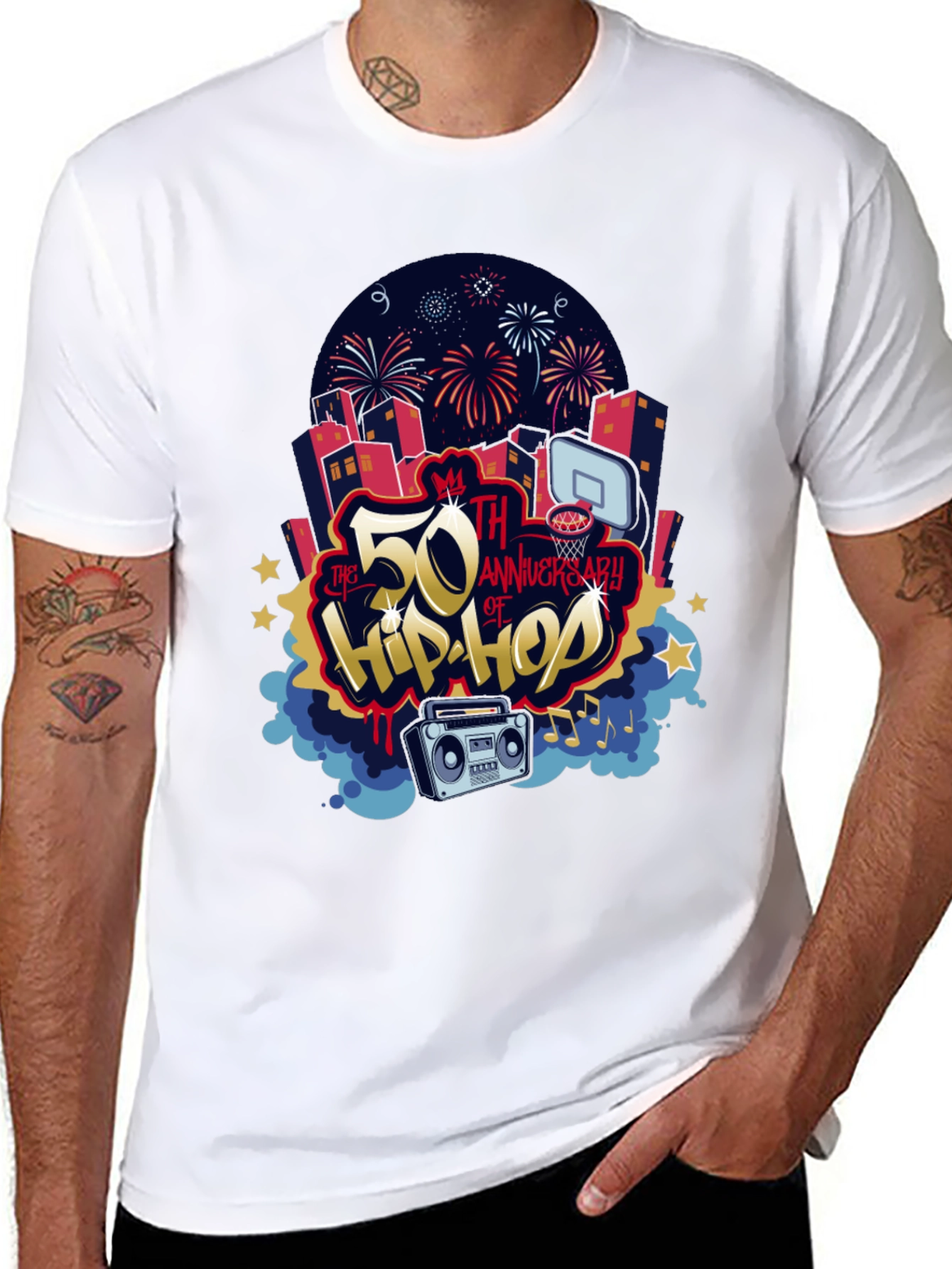 50th Anniversary of Hip Hop Graphic T-Shirt