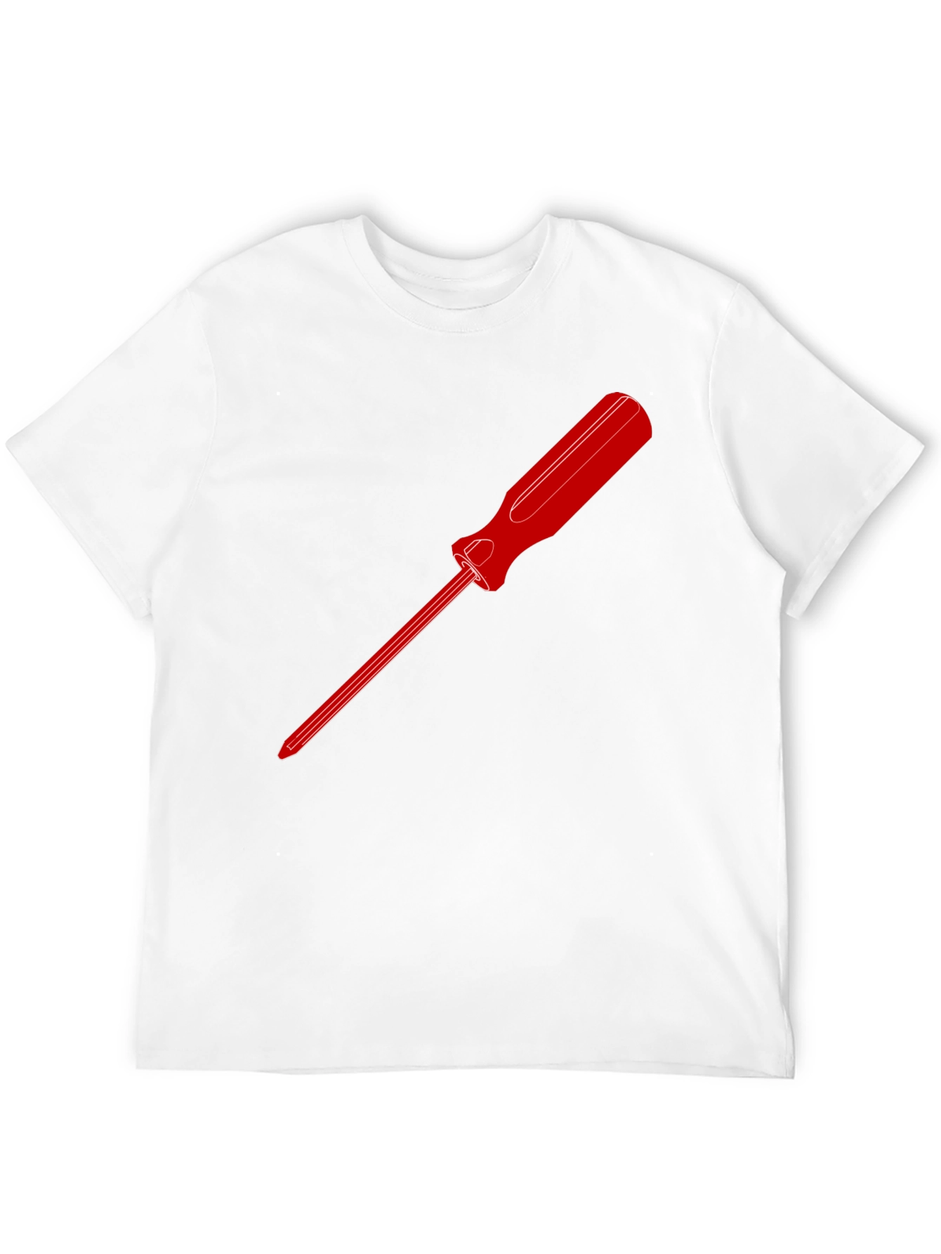 Red Screwdriver Graphic Tee - Mens Black T-Shirt