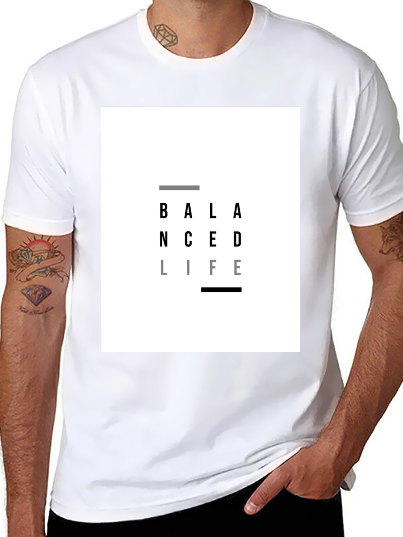 Balanced Life Graphic T-Shirt - Black