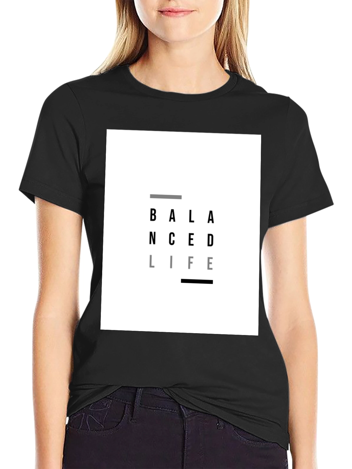 Balanced Life Graphic T-Shirt - Black