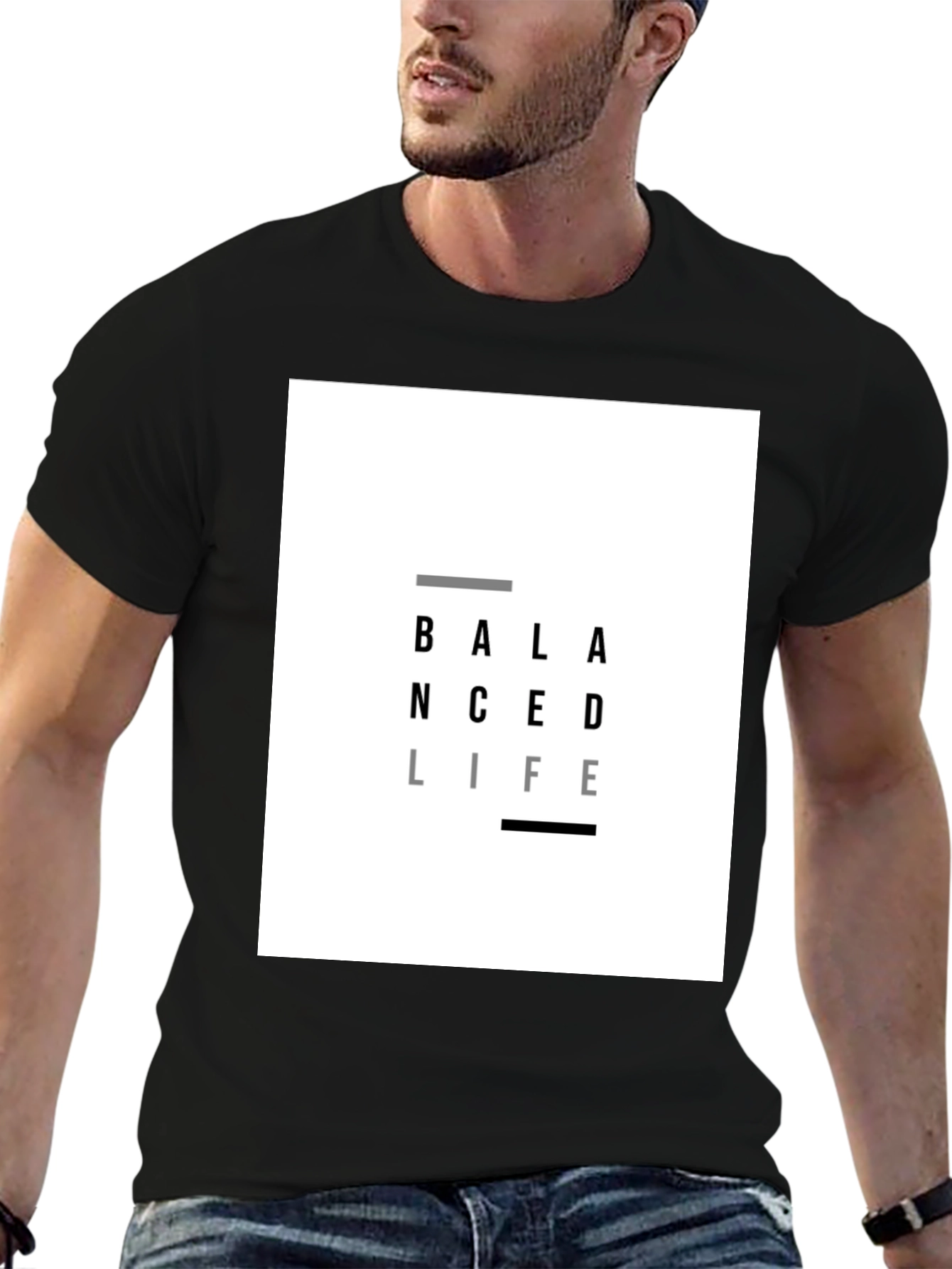 Balanced Life Graphic T-Shirt - Black