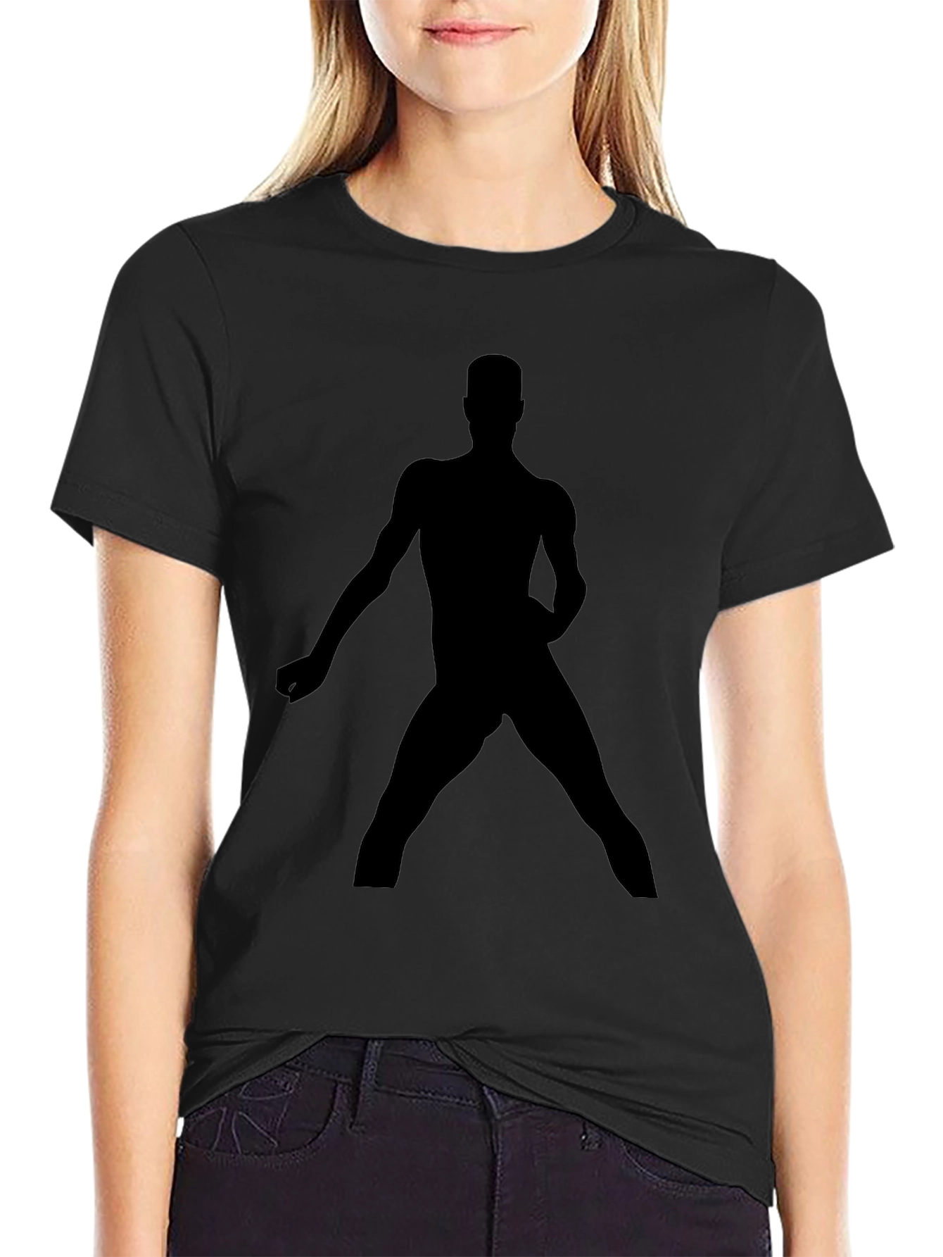 Silhouette Man Graphic Black T-Shirt