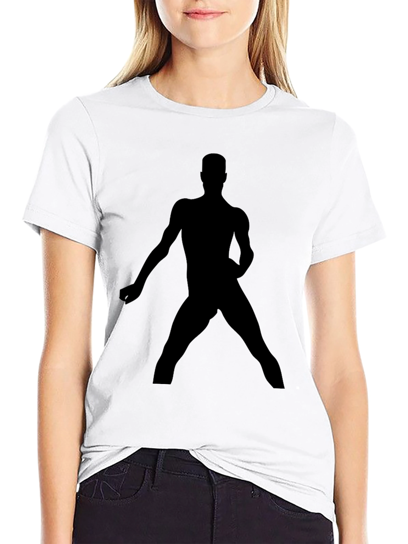 Silhouette Man Graphic Black T-Shirt