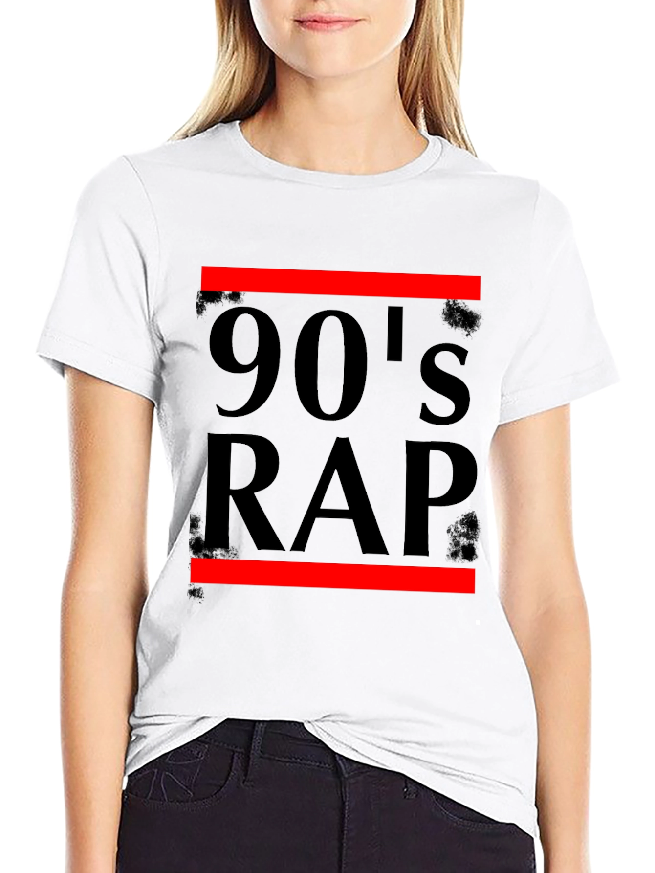 90s Rap Graphic T-Shirt - Black